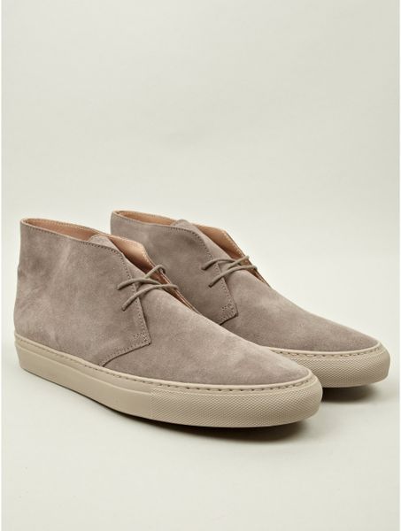 Common Projects Mens Khaki Suede Chukka Boots in Beige for Men (khaki ...