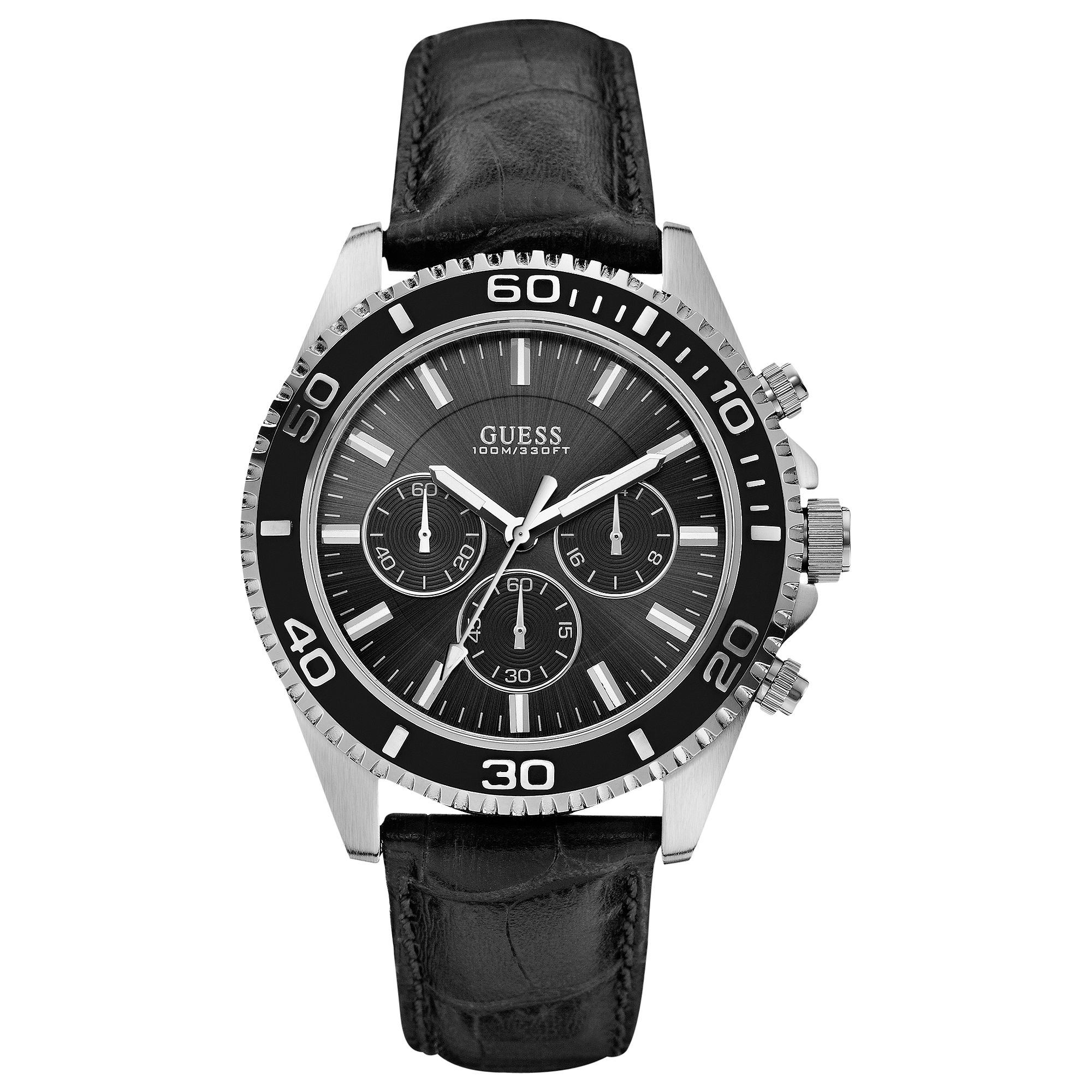 guess watch leather strap