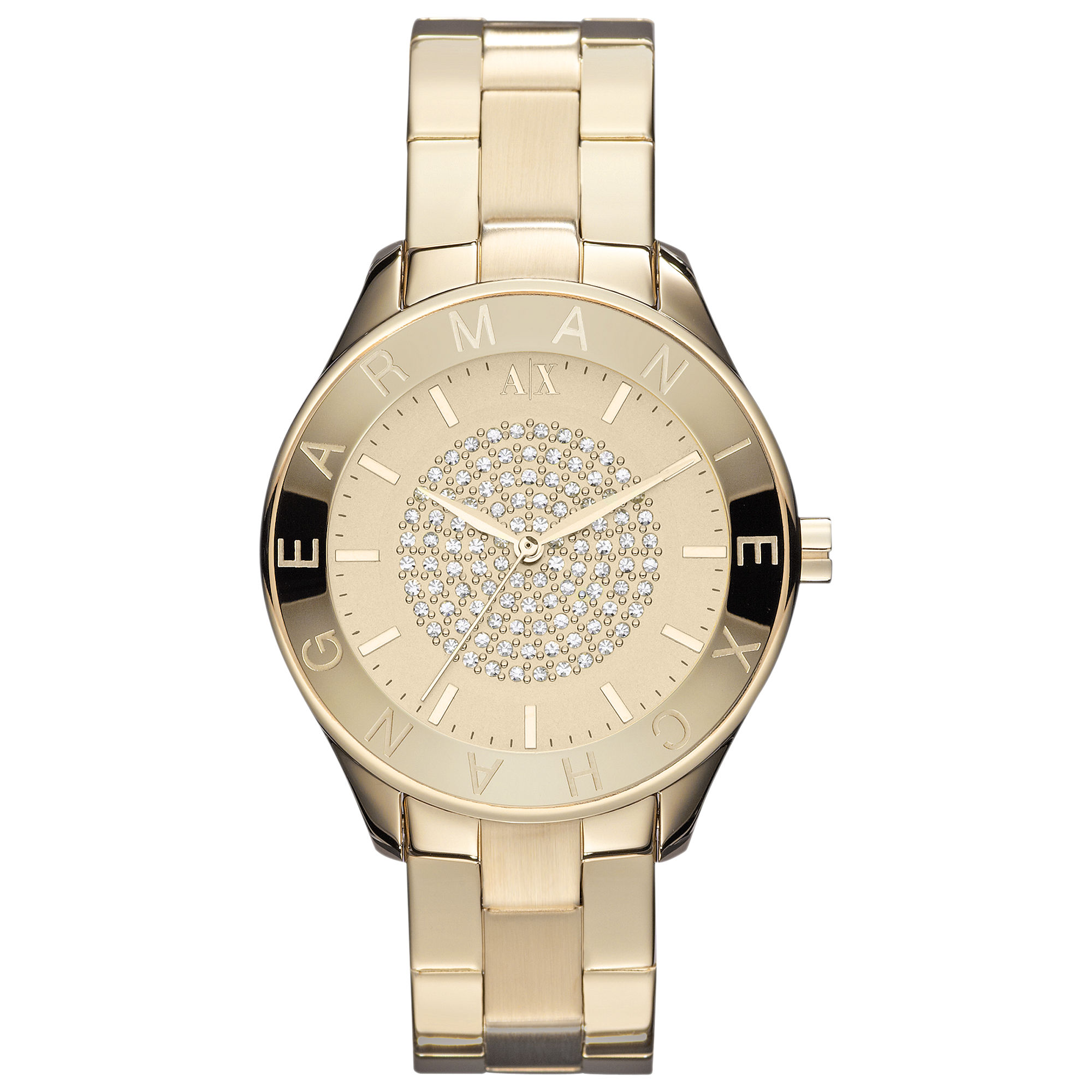 armani gold watch womens