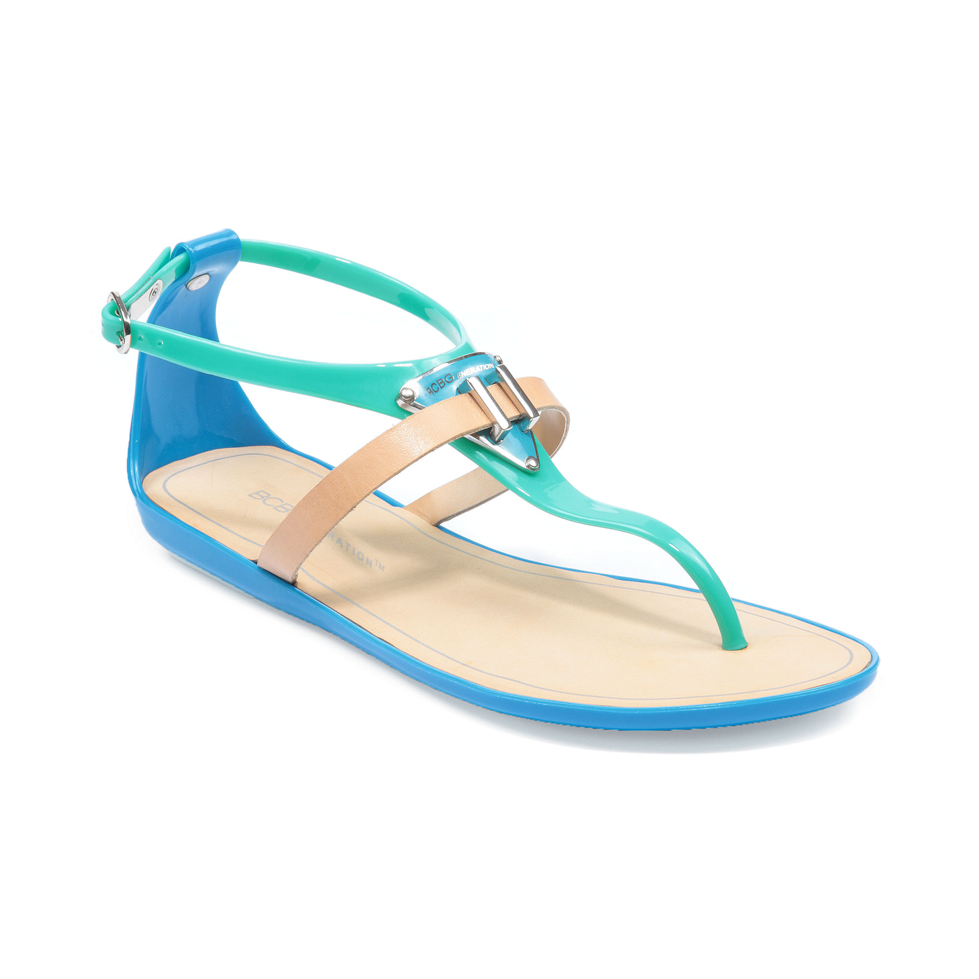 BCBGeneration Calantha Flat Jelly Sandals in Blue - Lyst
