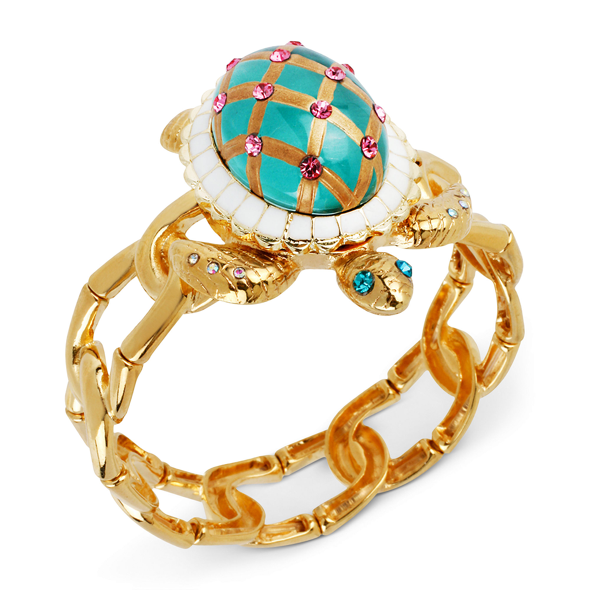 Betsey Johnson Antique Gold Tone Turtle Stretch Bracelet in Metallic Lyst