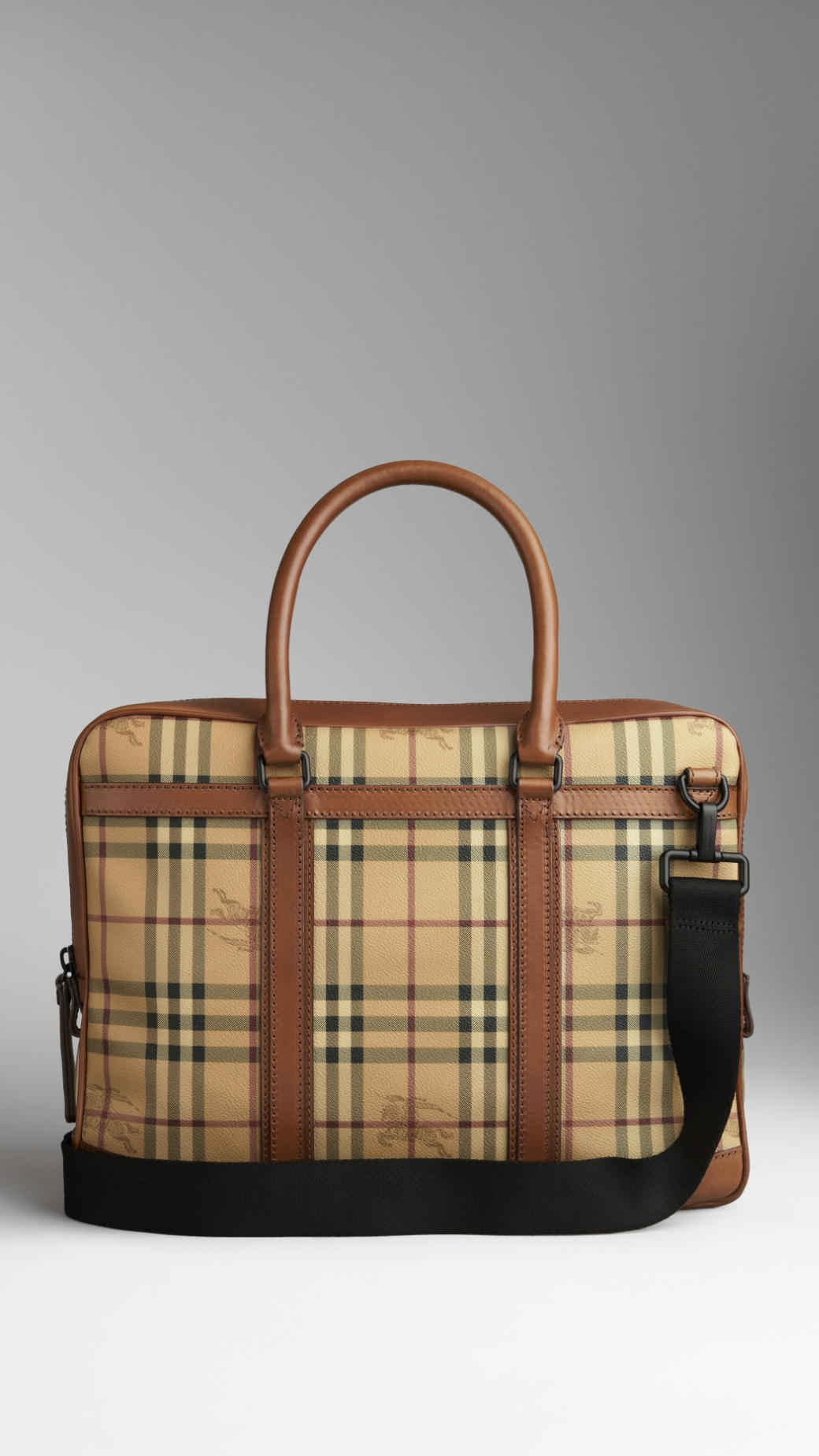Burberry Vintage Haymarket Check Briefcase in Brown for Men | Lyst