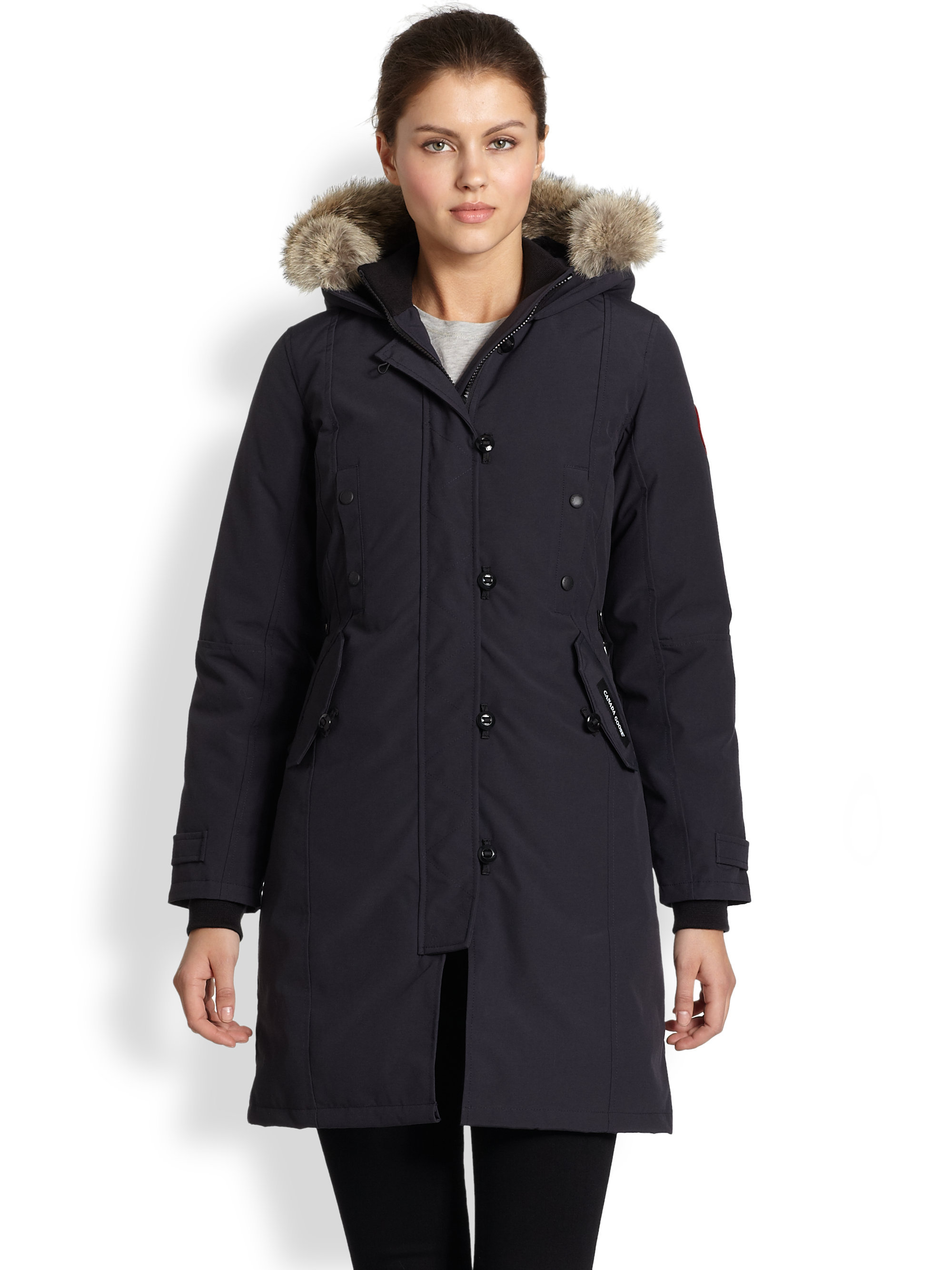 Canada Goose hats sale authentic - Canada goose Fur-trimmed Kensington Down Parka in Blue (NAVY) | Lyst