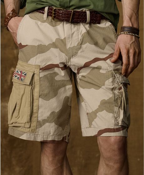 Denim & Supply Ralph Lauren Slim Fit Trooper Camo Cargo Shorts in Green ...