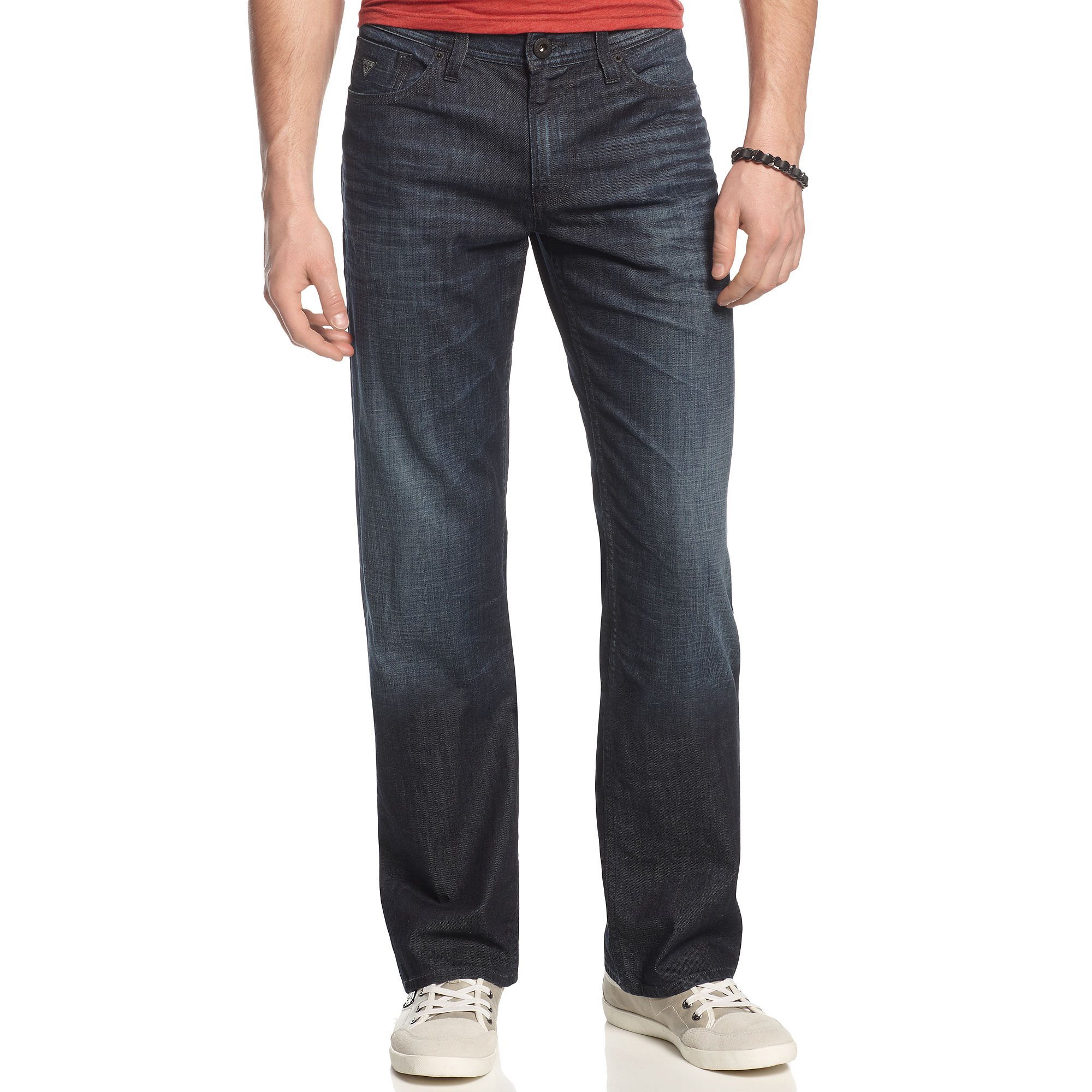 Guess Desmond Relaxed Fit Jeans in Blue for Men | Lyst