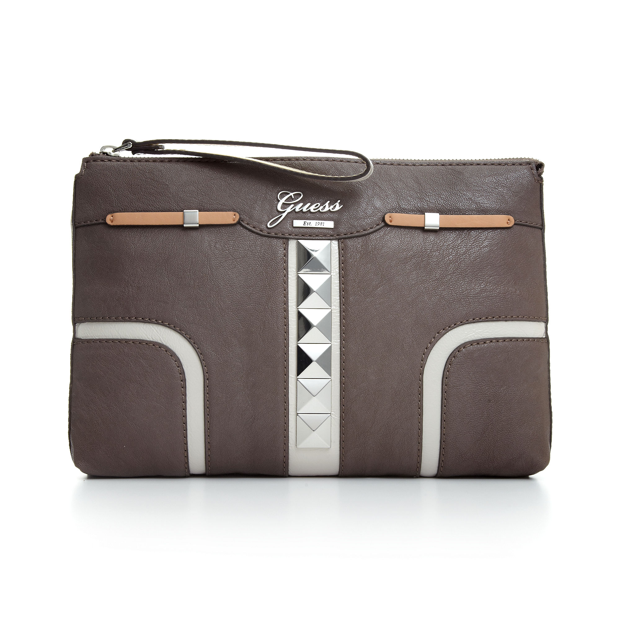 Lyst Guess Handbag Gladis Clutch in Brown