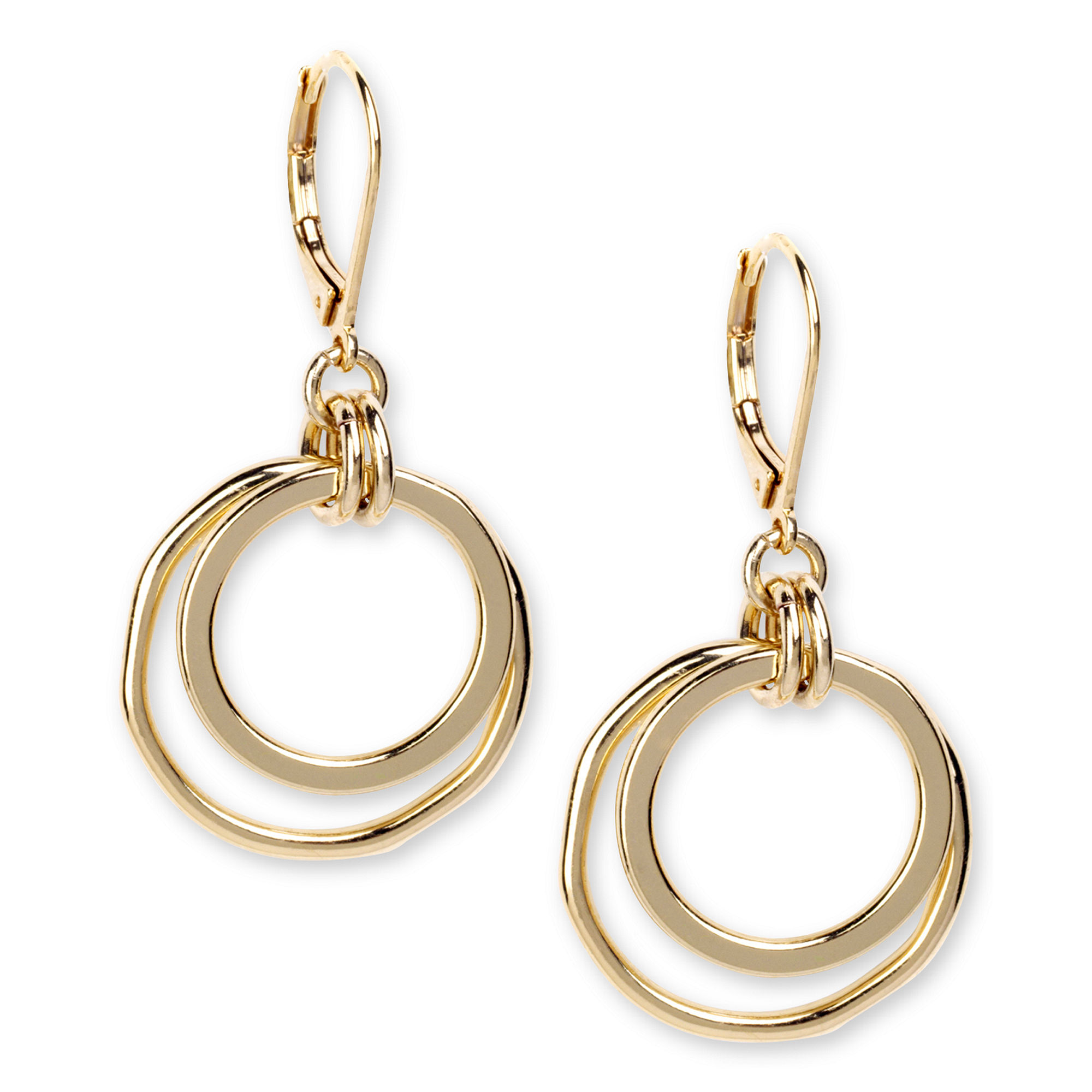 Anne klein Earrings, Goldtone Orbital Fish Hook Earrings in Metallic