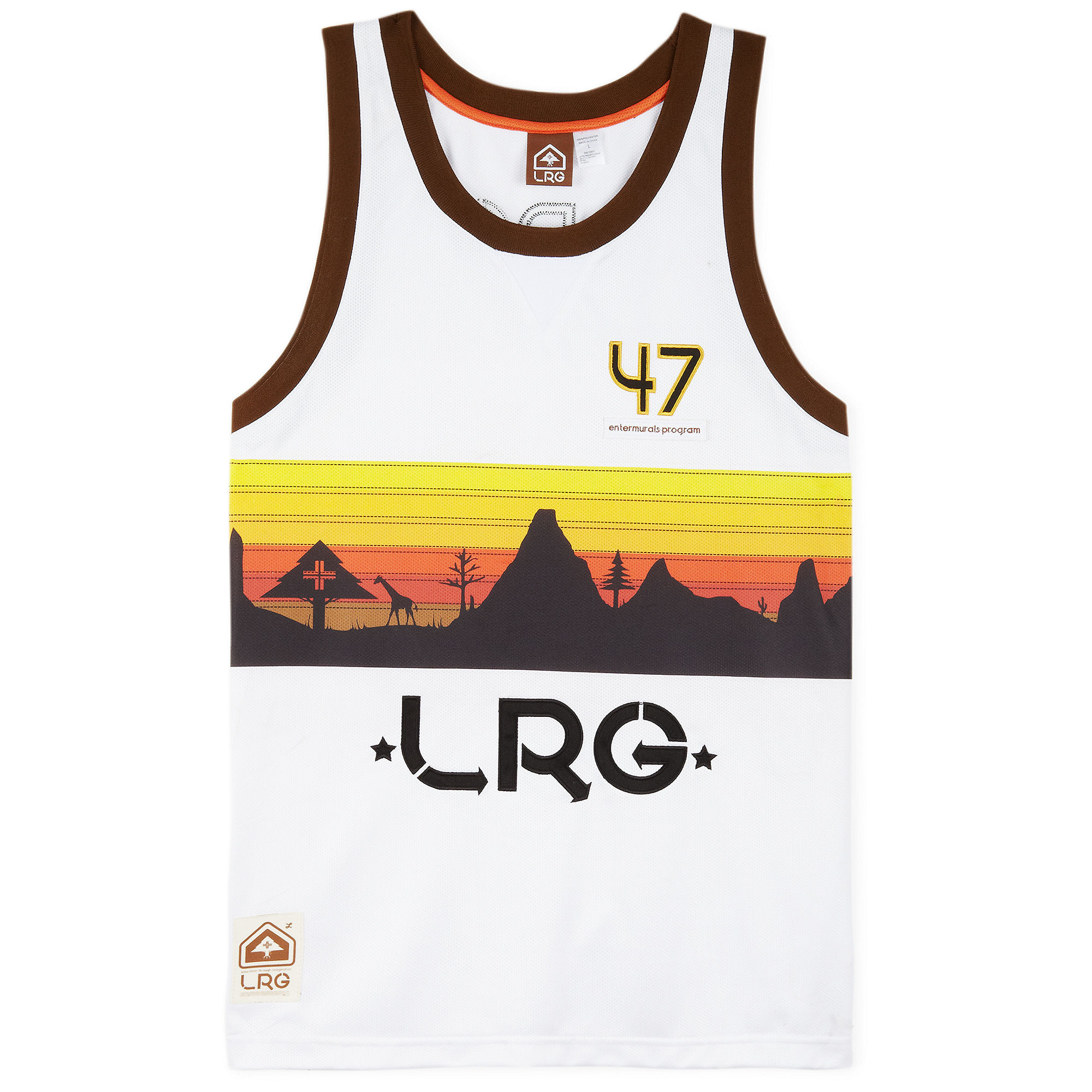 LRG Endless Journey Basketball Jersey Tank Top in White for Men | Lyst