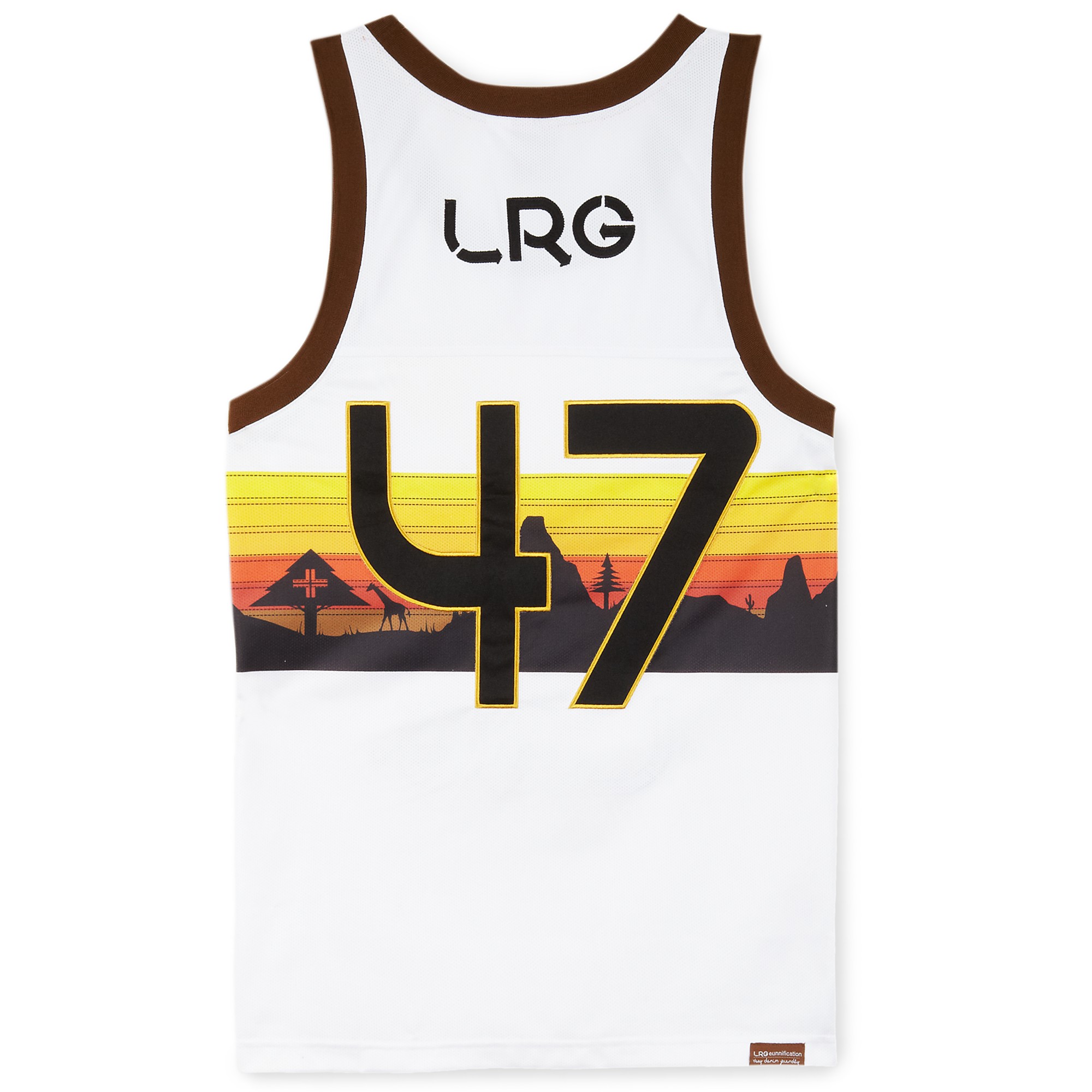 LRG Endless Basketball Jersey Top in White for Men |