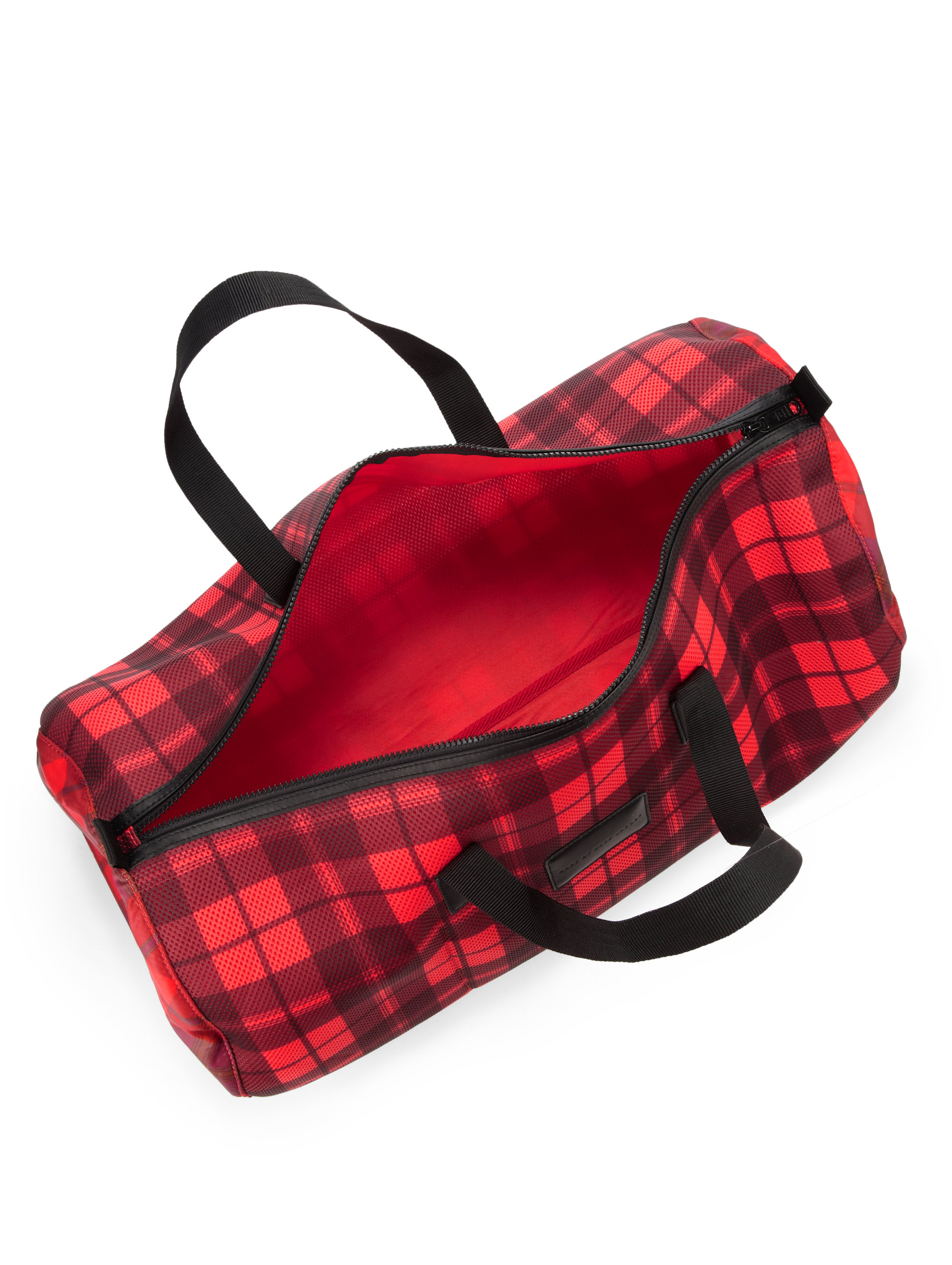 Marc By Marc Jacobs Plaid Duffle Bag in Red for Men - Lyst