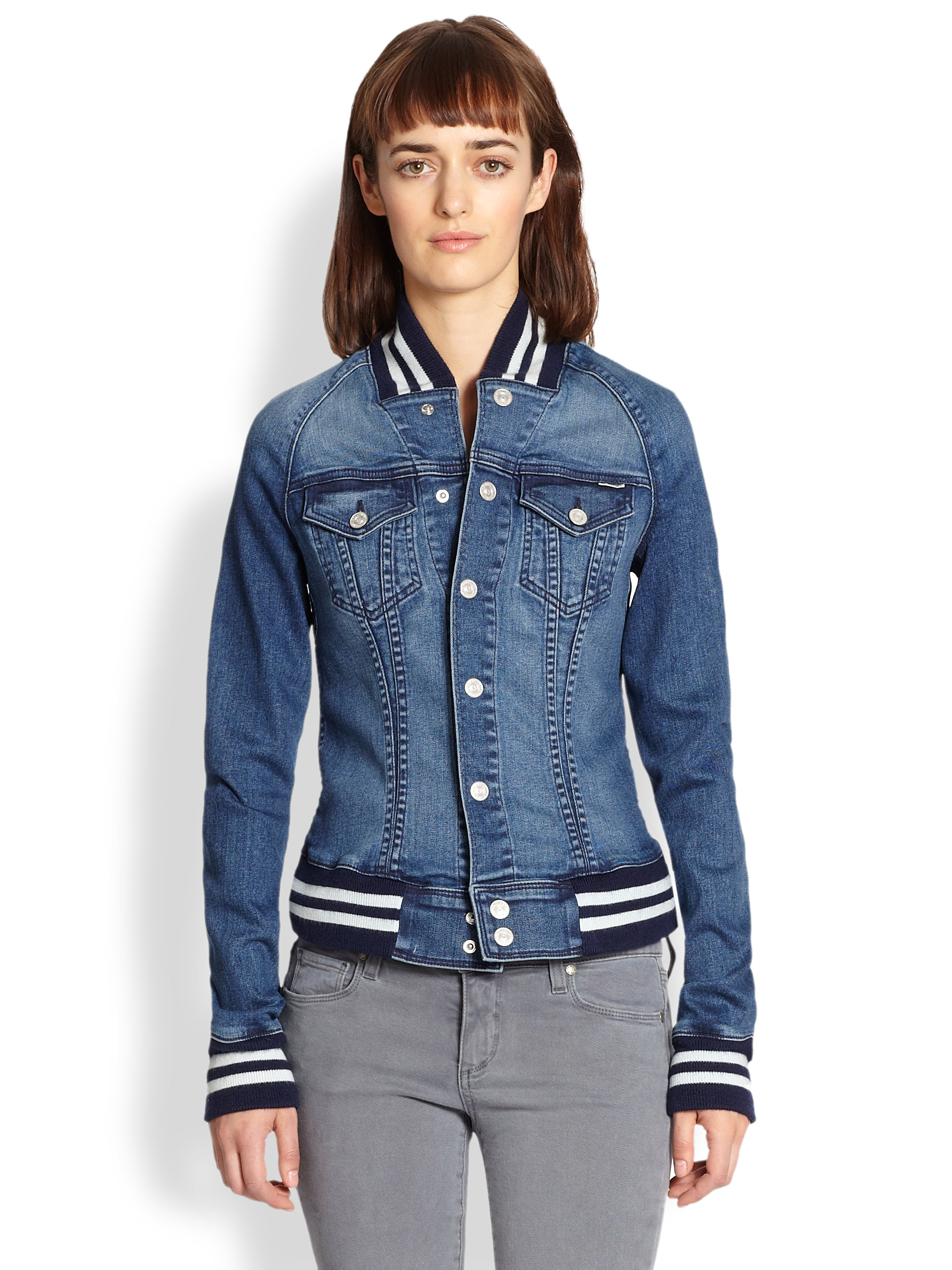 mother denim letterman jacket