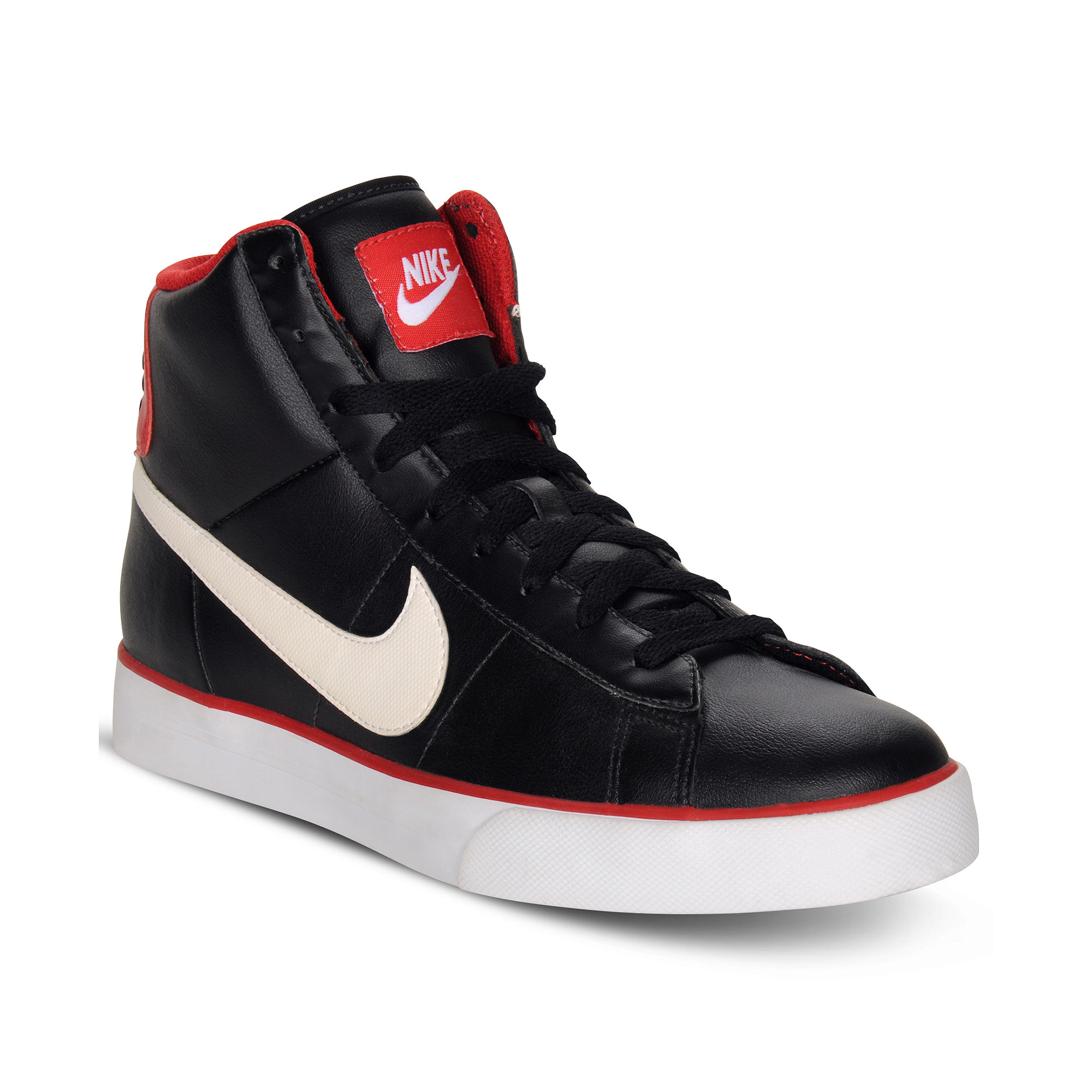 nike black leather high tops