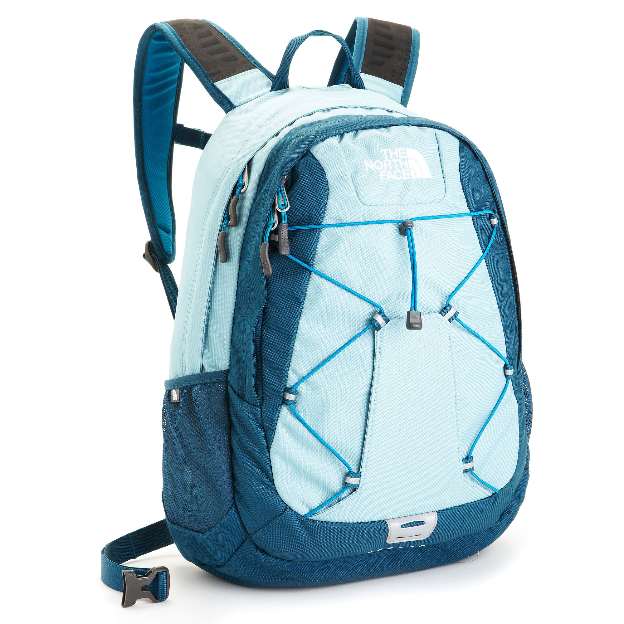 north face backpack light blue