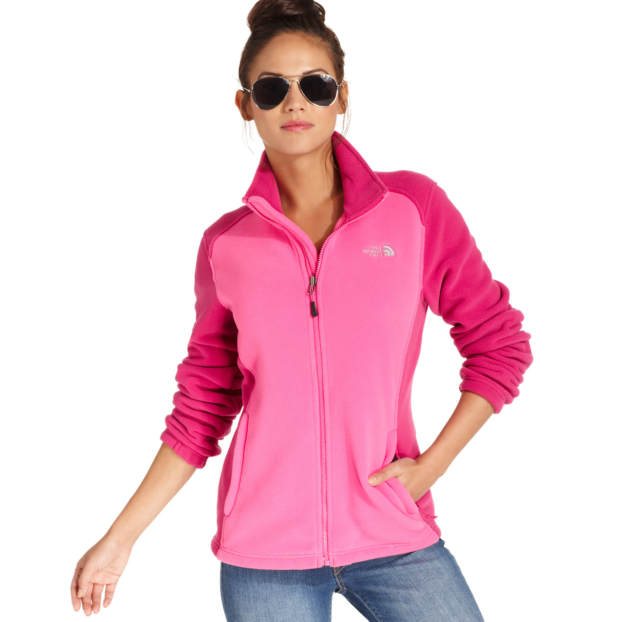 The North Face Rdt 300 Flashdry Colorblocked Fleece in Pink | Lyst