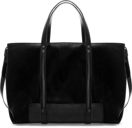 Zara Basic Shopper Bag in Black | Lyst