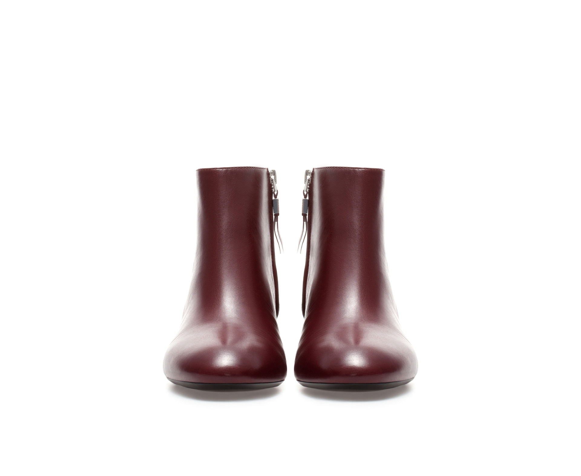 zara red patent leather booties
