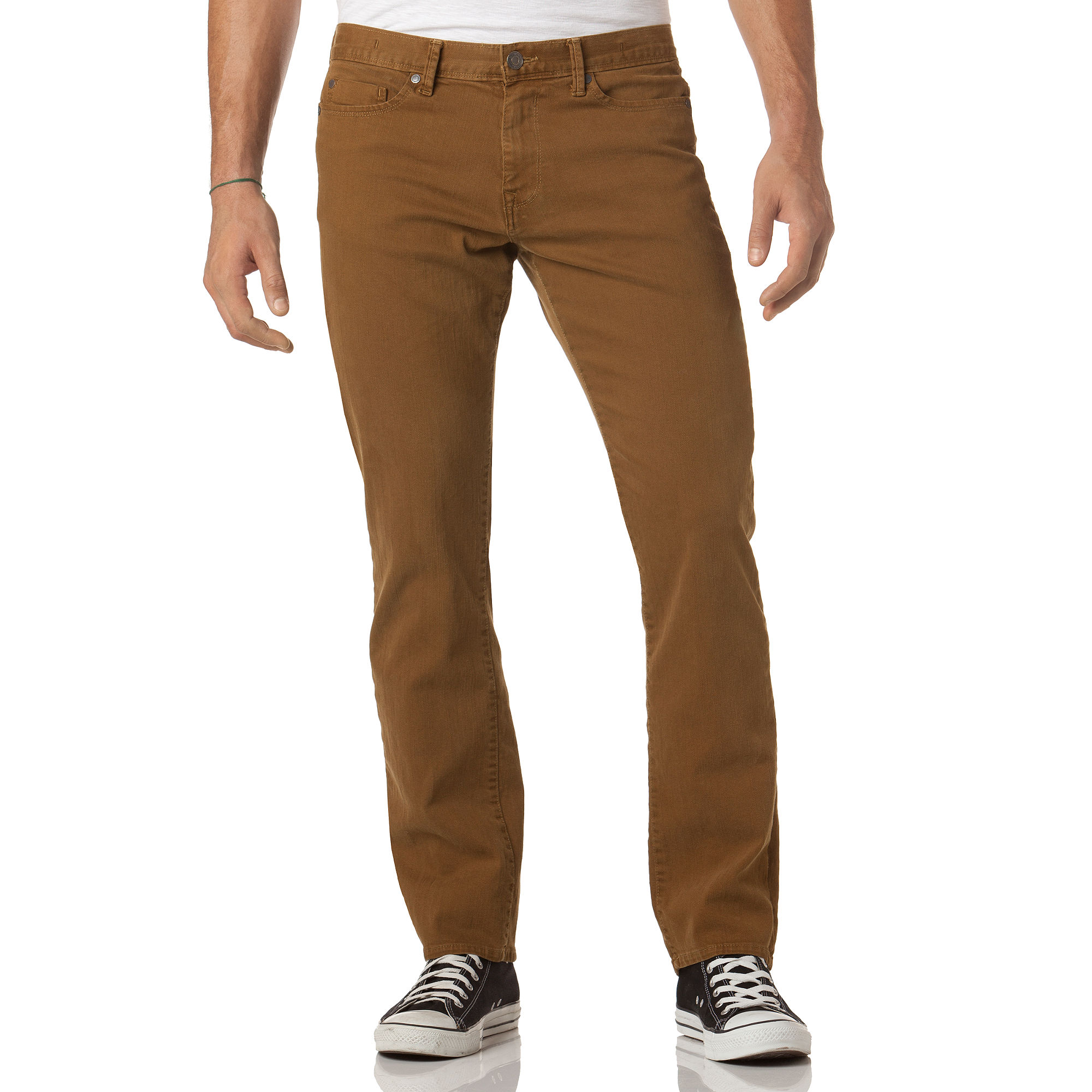 Calvin Klein Slim Straight Color Wash Jeans in Brown for Men - Lyst