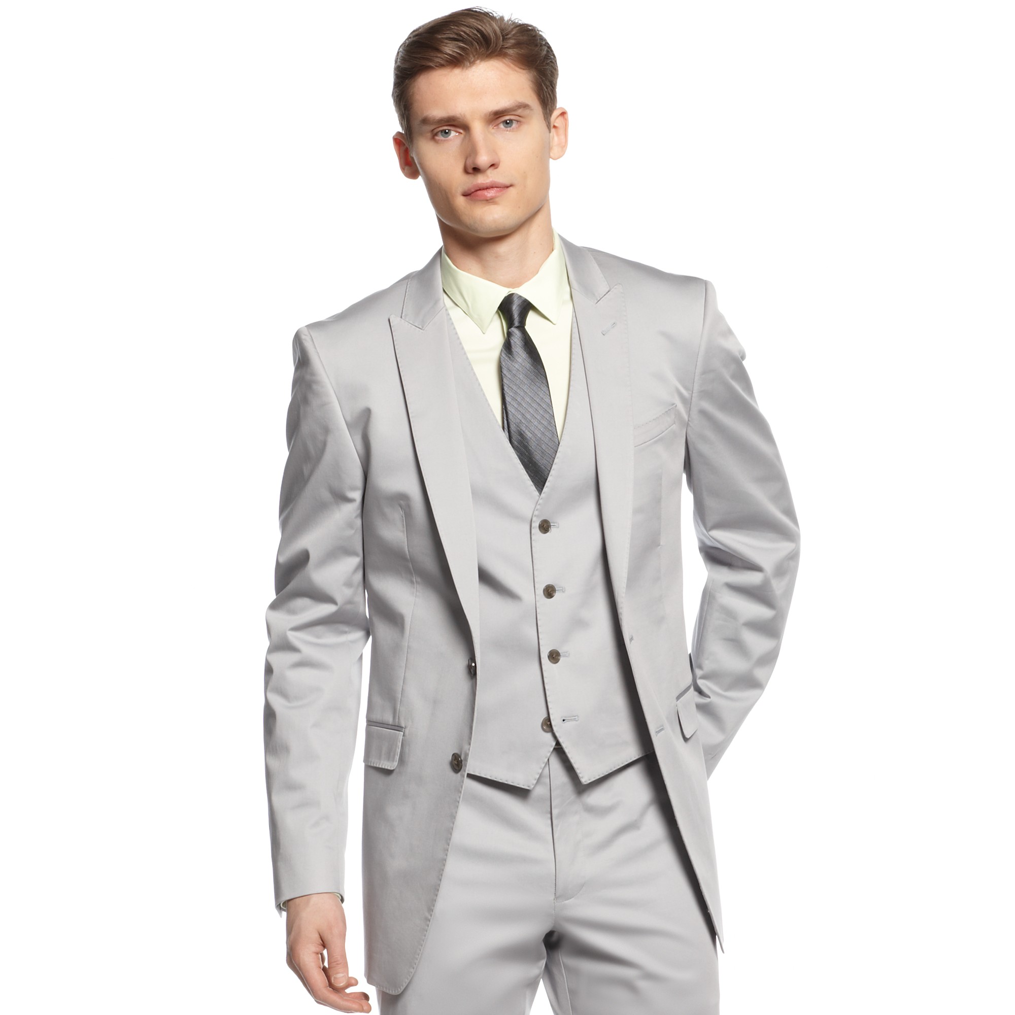 calvin klein 3 piece suit