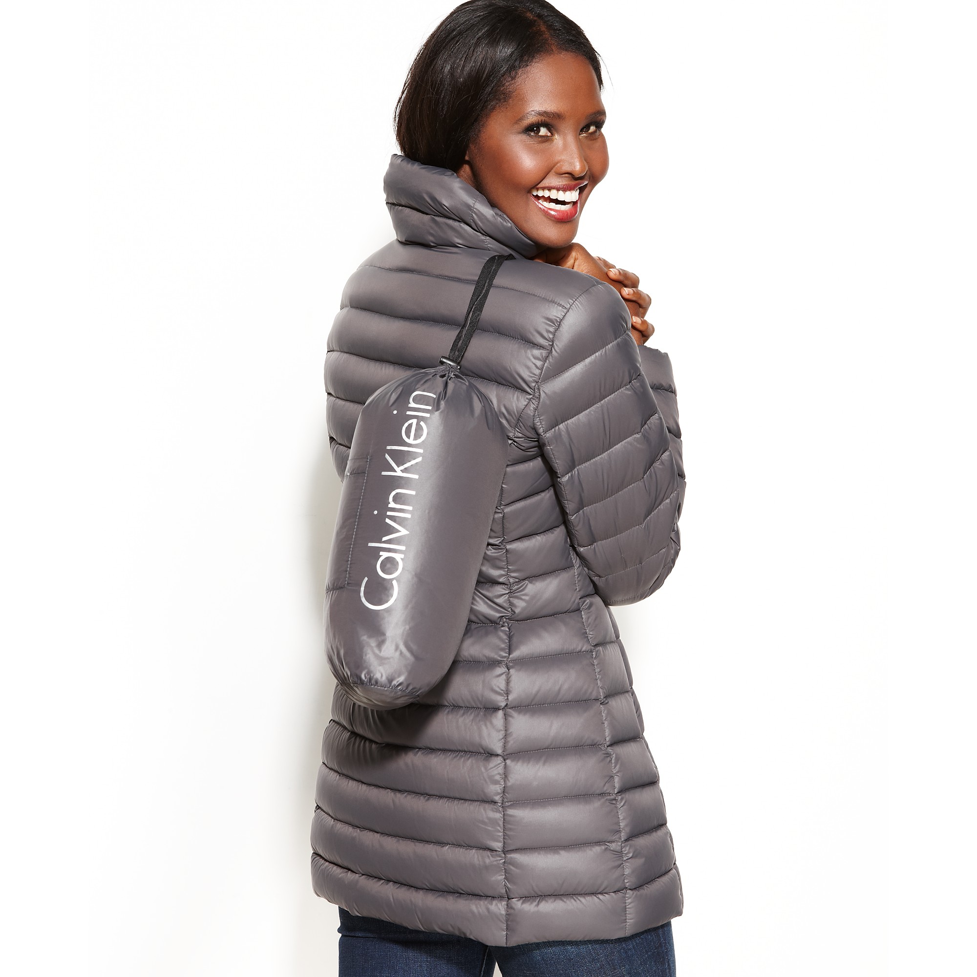 women's packable down jacket calvin klein