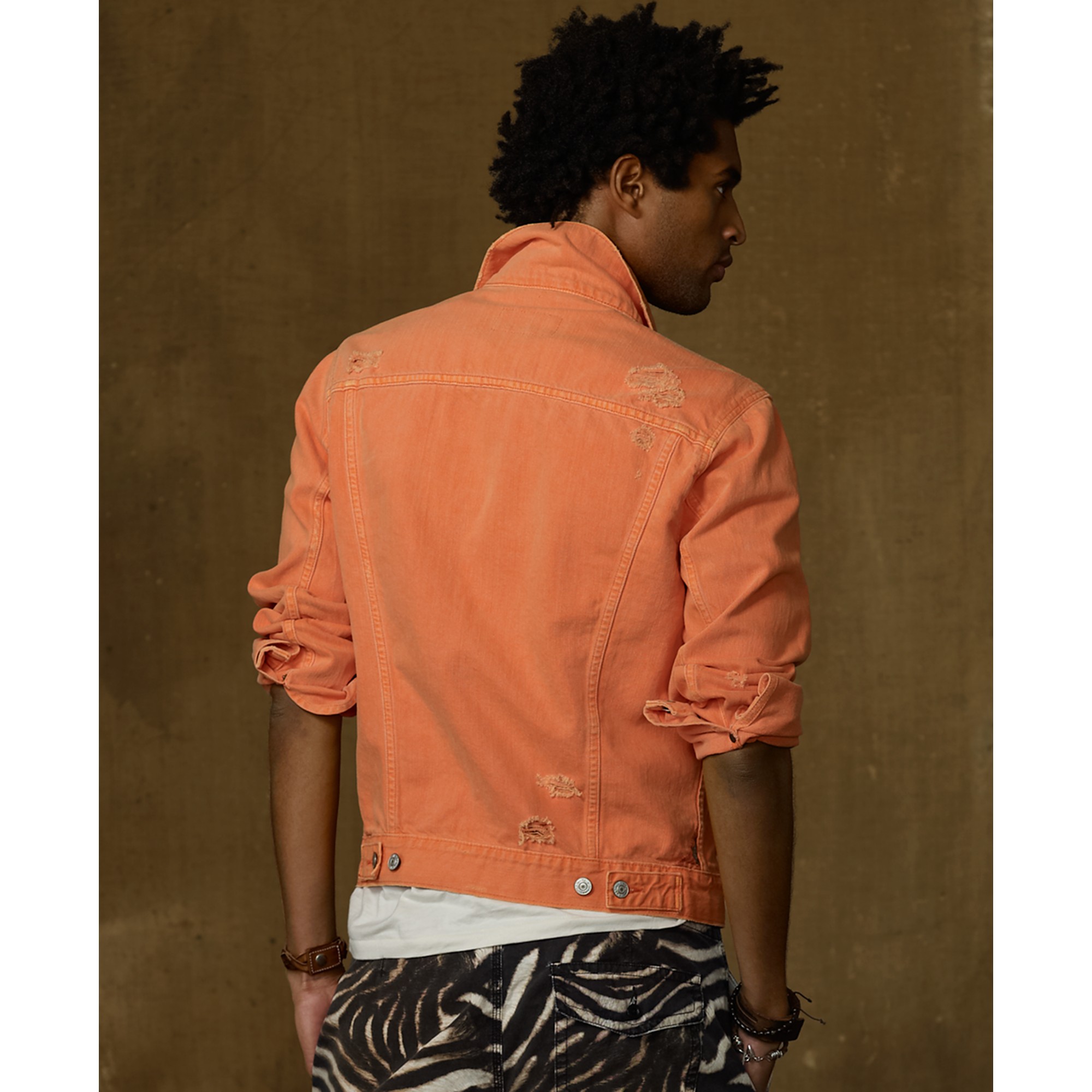 Denim Supply Ralph Lauren Colored Denim Jacket In Orange For Men Lyst Staying warm never looked so good, thanks to our edit of men's coats and jackets. lyst