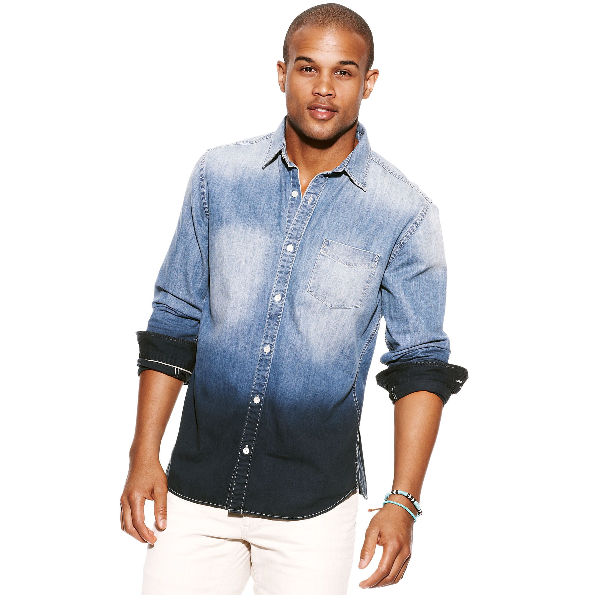 Dip Dye Denim Shirt