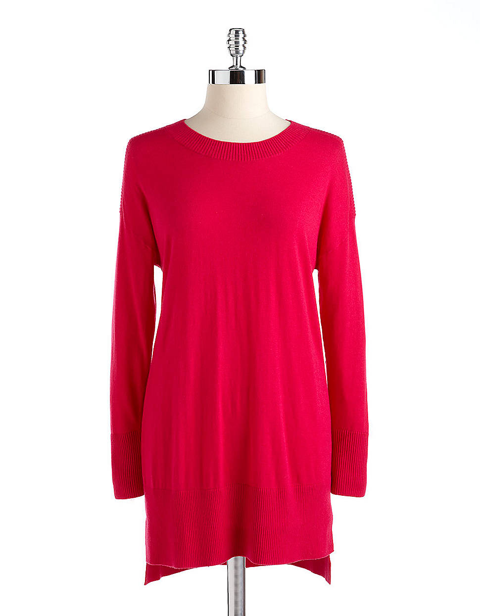 Dkny Sabrina Neck Sweater Tunic in Red (Poppy) | Lyst