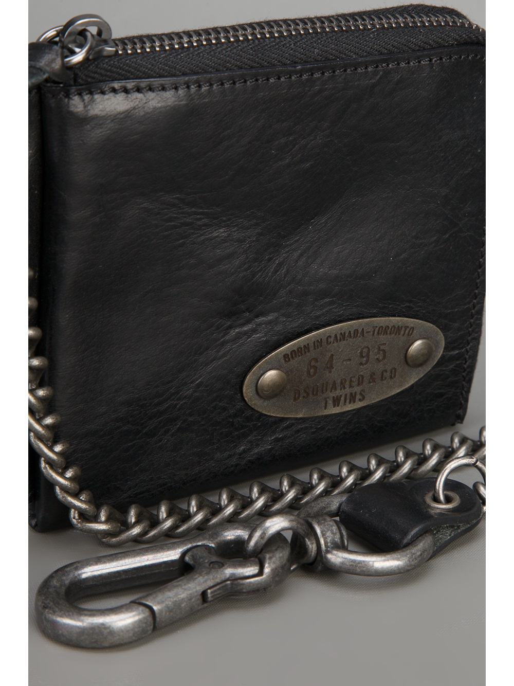 DSquared² Chain Wallet in Black for Men - Lyst