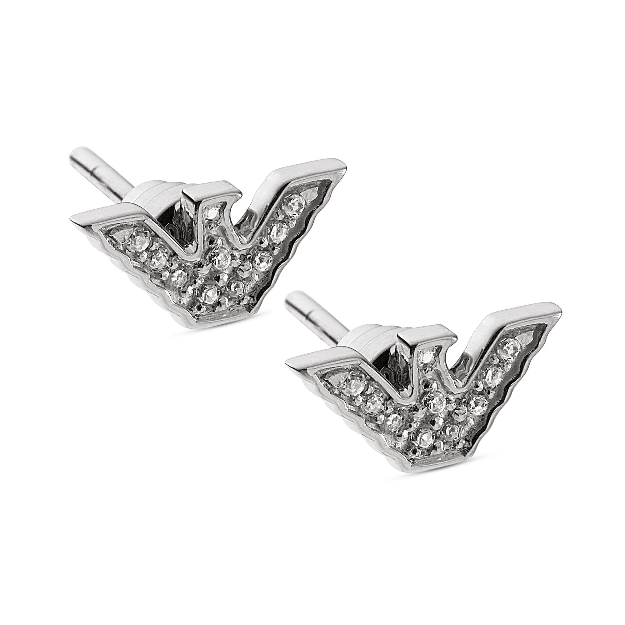 armani earrings silver