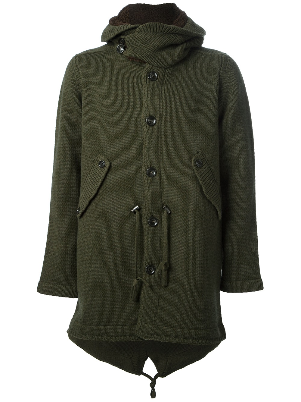 Lyst - Esemplare Hooded Duffle Coat in Green for Men
