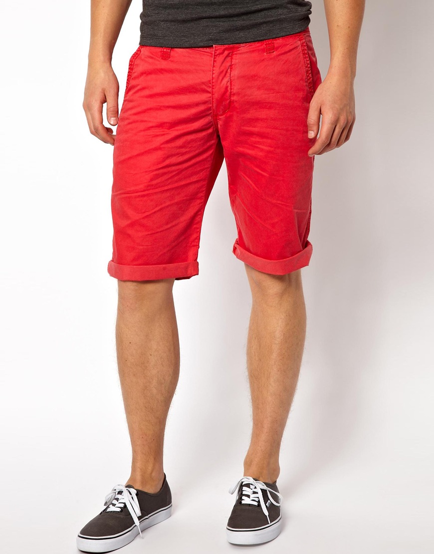 Esprit Chino Shorts in Red for Men | Lyst