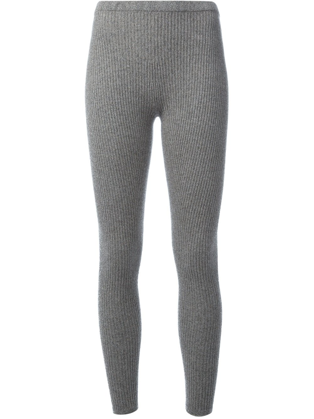 Ribbed gray leggings