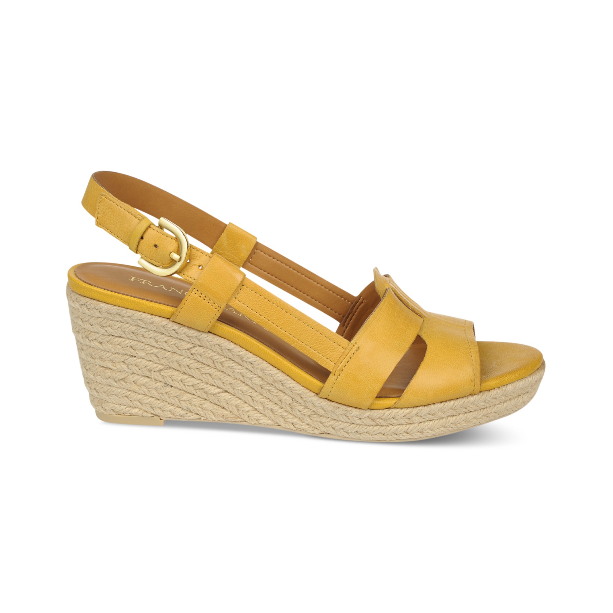 franco sarto yellow wedge