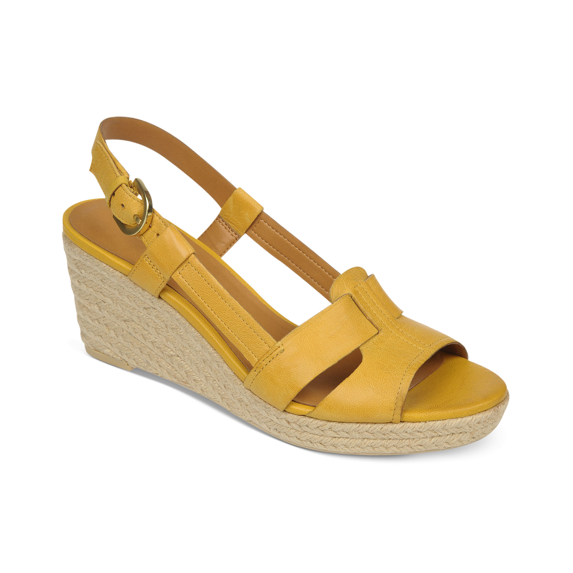 franco sarto yellow wedge