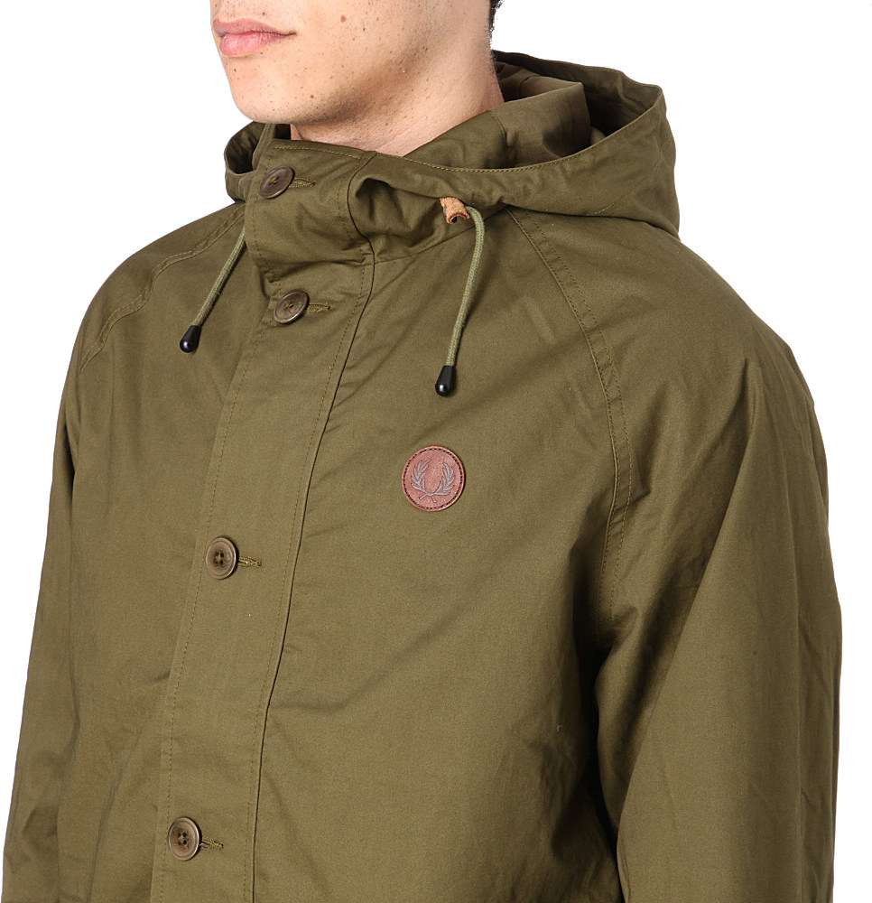 Fred perry Fishtail Parka Jacket in Green for Men (Dark olive) | Lyst