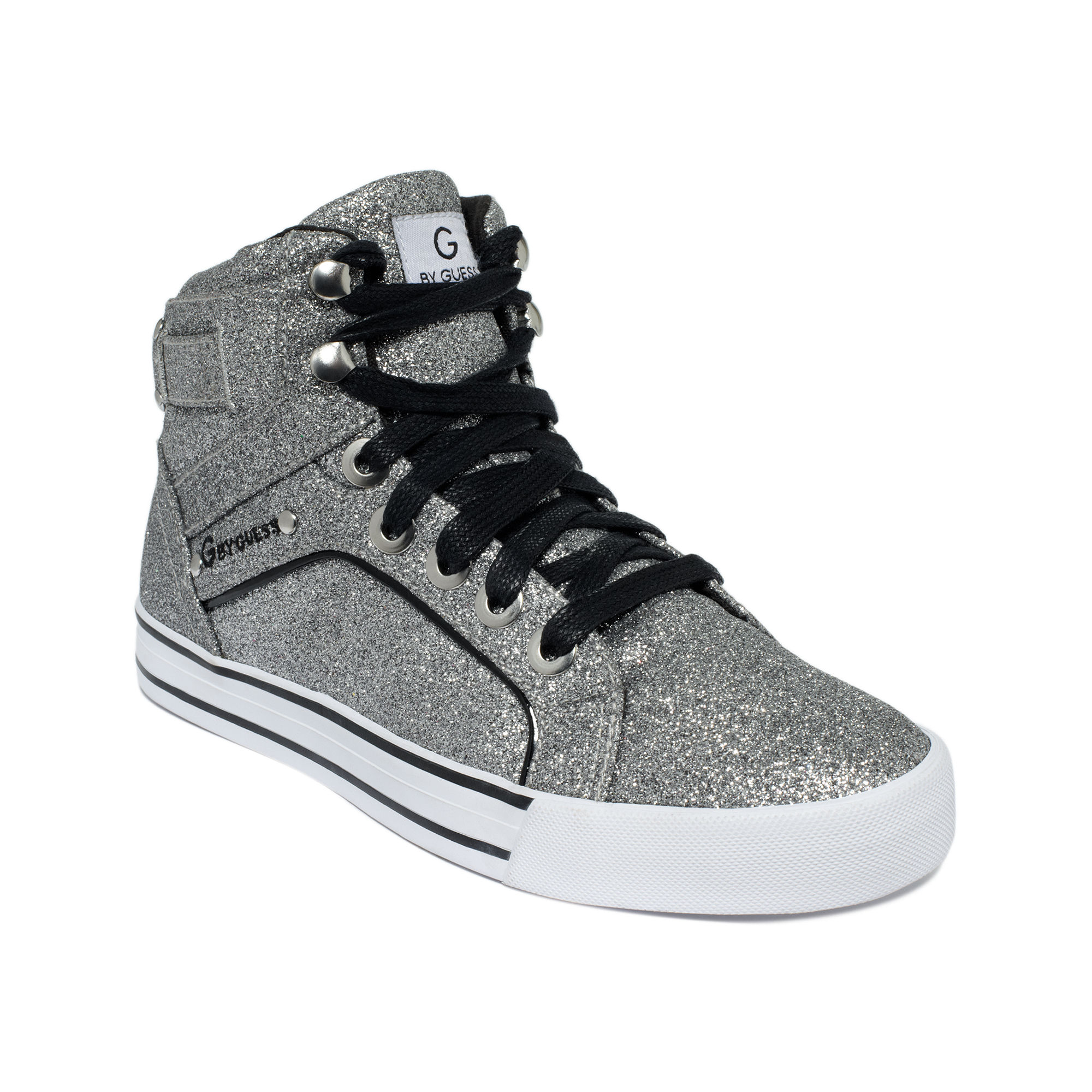 guess black glitter sneakers