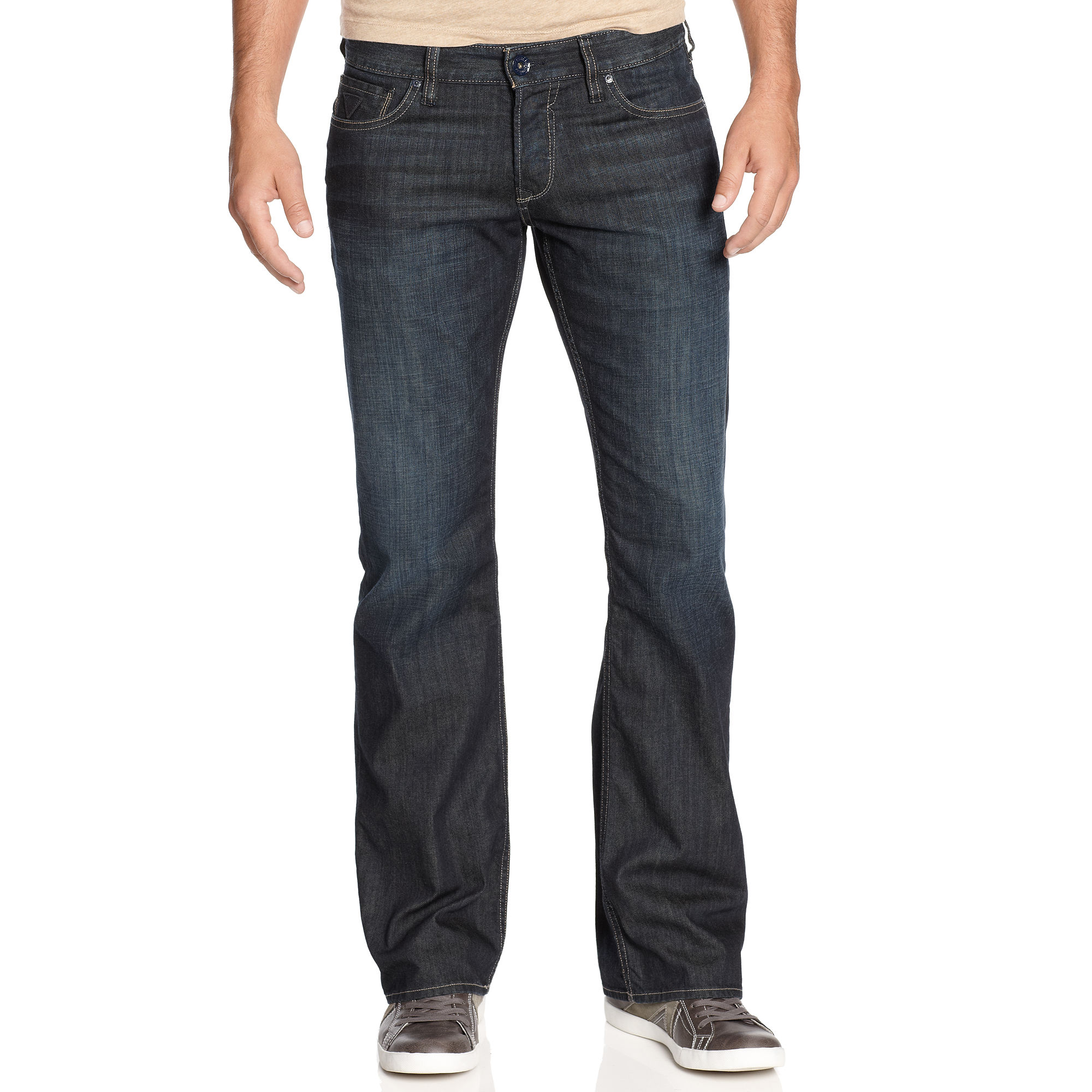 Guess Mens Falcon Boot Fit Jeans in Blue for Men (clean edge wash) | Lyst