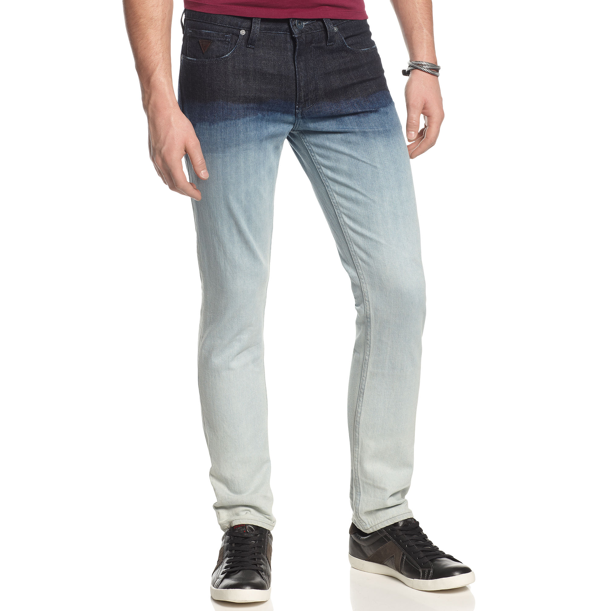 Lyst - Guess Skinny Fit Jeans in Blue for Men