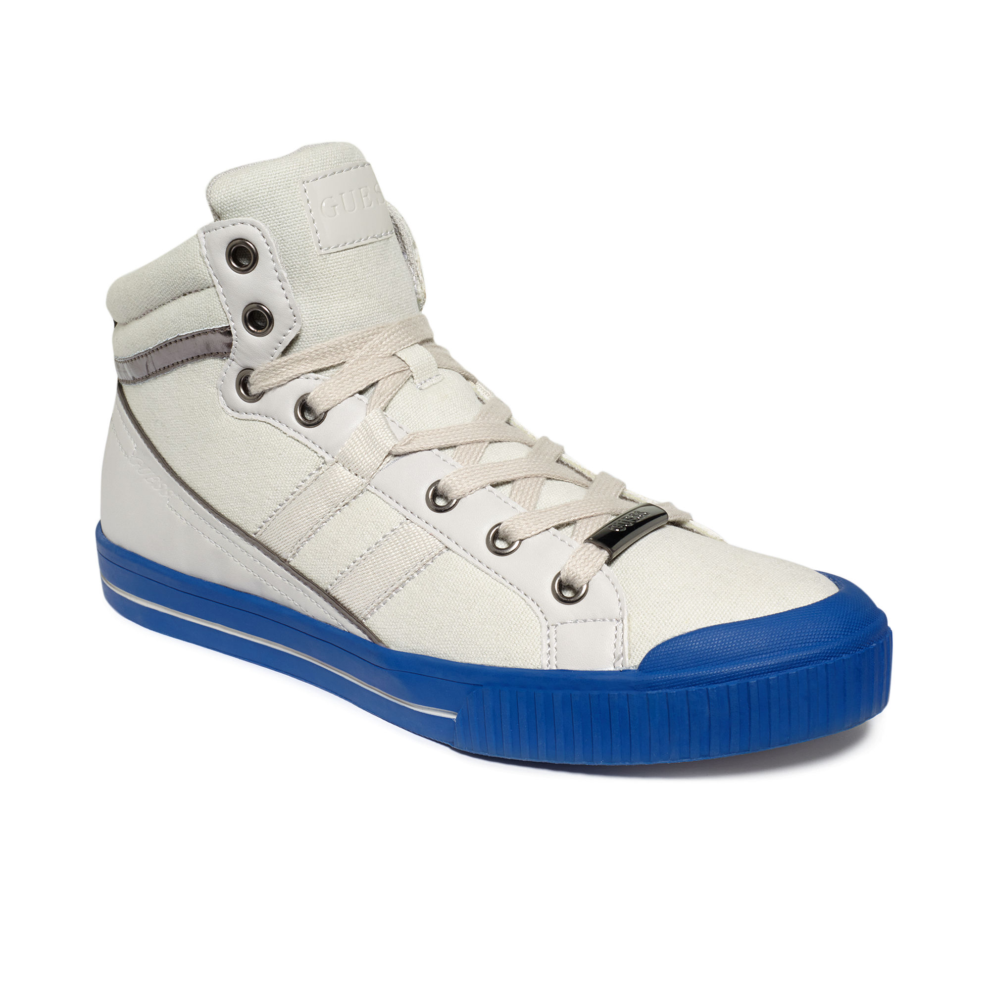 Guess Christian Hitop Sneakers in White for Men (light grey) | Lyst