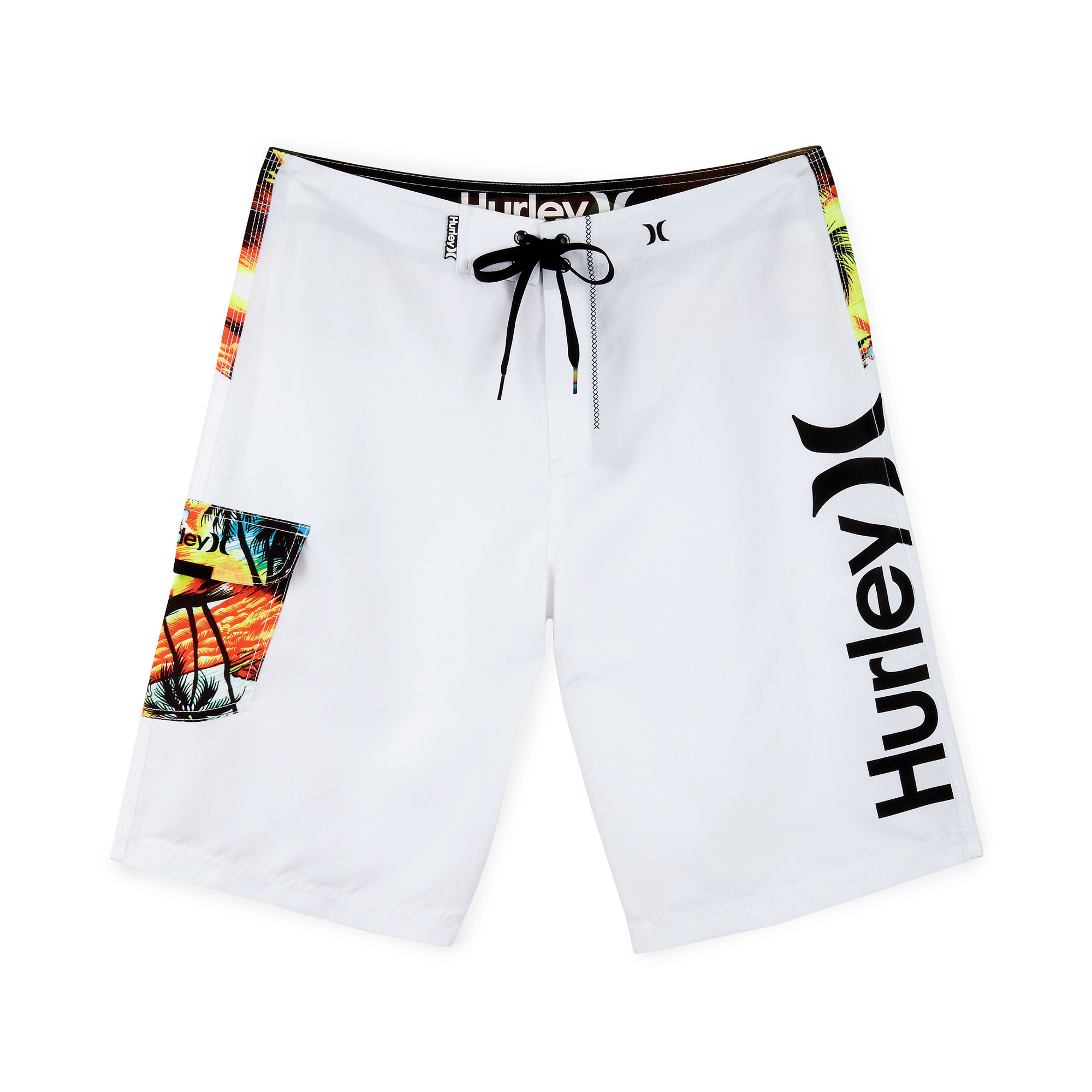 Afrekenen sokken Politie Hurley Lightweight Supersuede Tropical Neon Board Shorts in White for Men |  Lyst