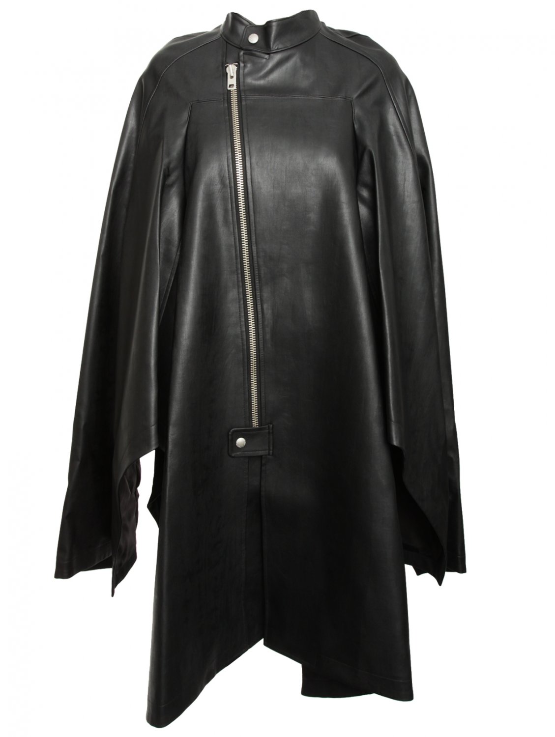 Junya Watanabe Leather Zipped Cape Black in Black | Lyst
