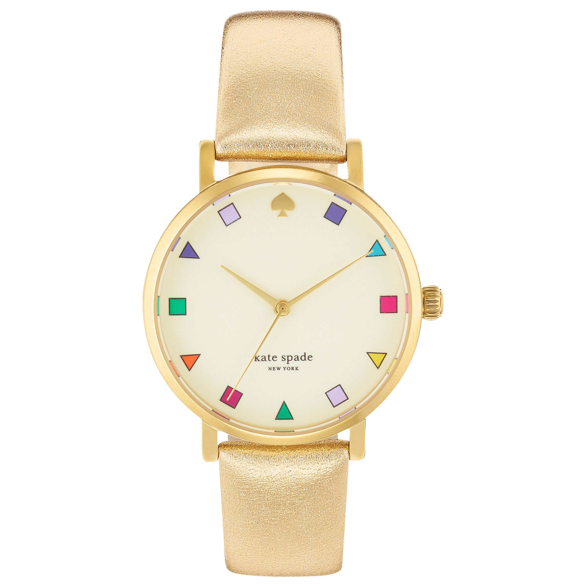 Kate Spade Kate Spade New York Watch Womens Metro Gold Foil Leather