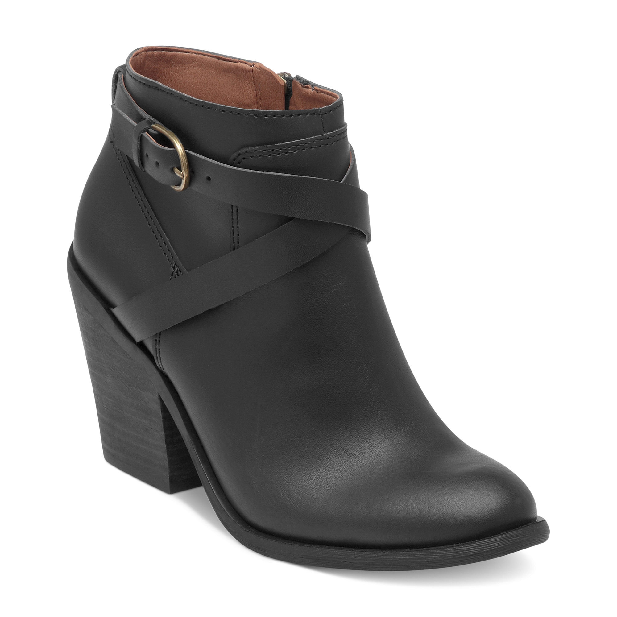 Lucky Brand Lucky Boots Eloy Buckle Booties in Black - Lyst