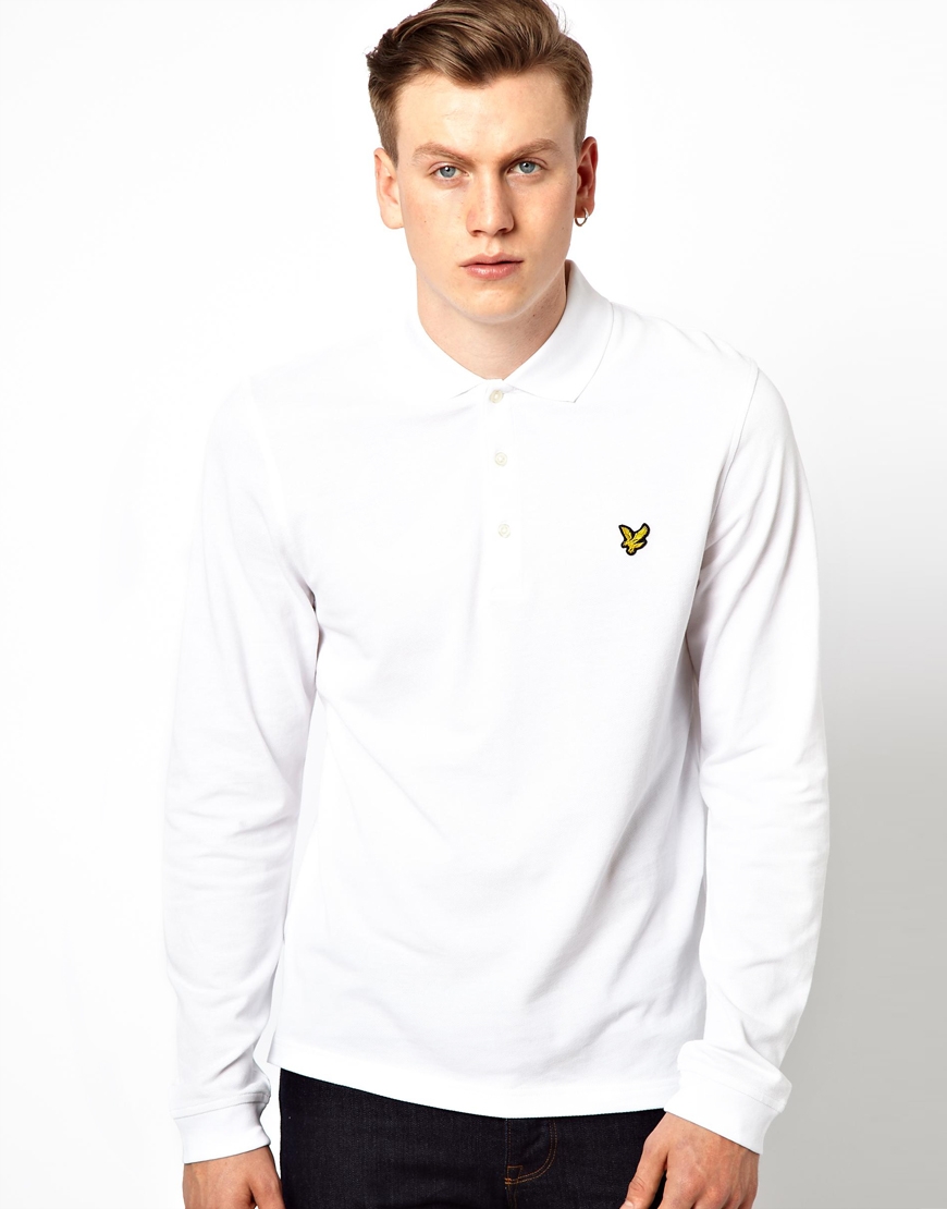mens lyle and scott long sleeve polo