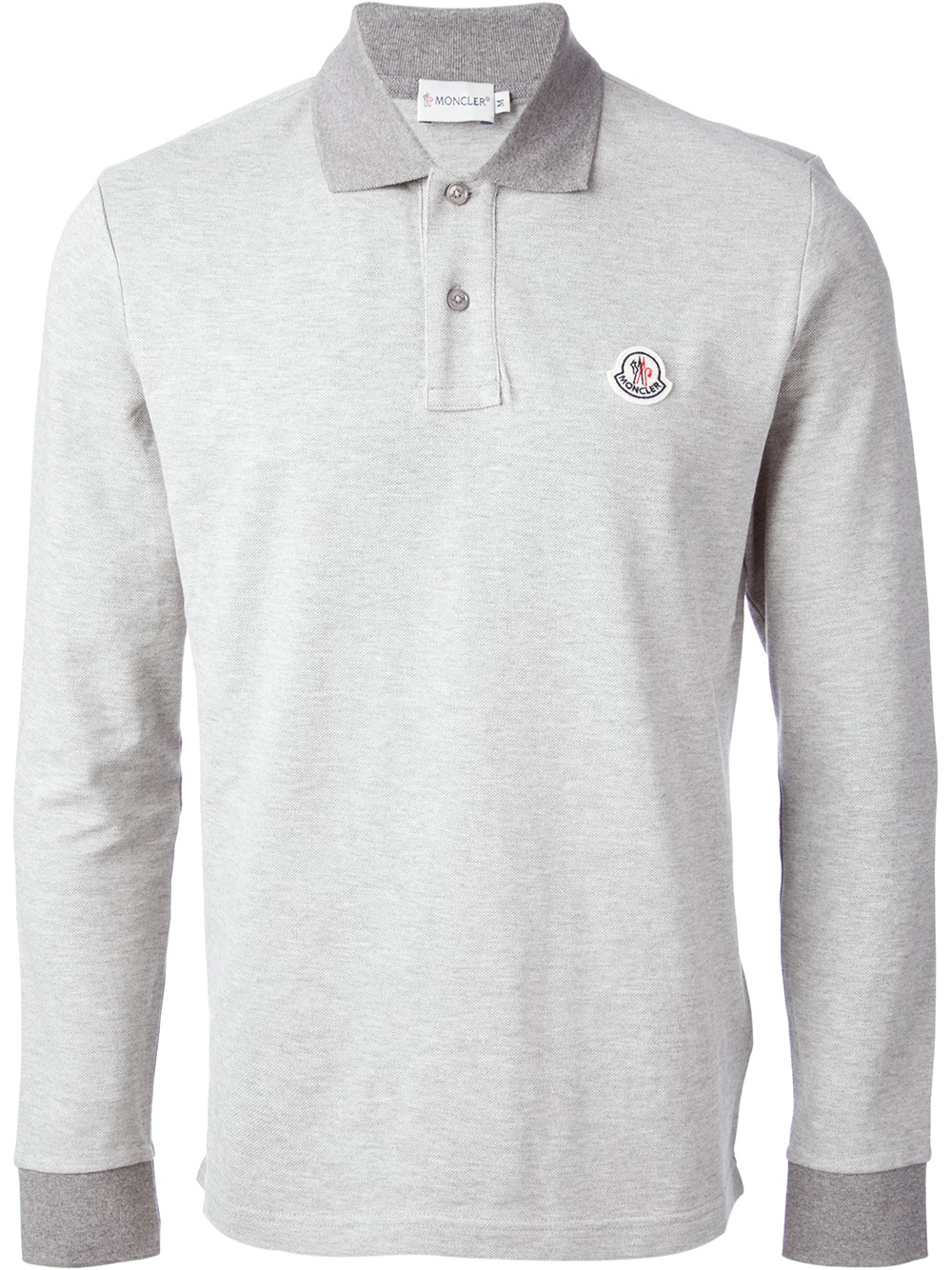 moncler polo grey long sleeve