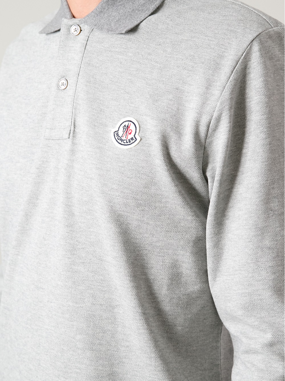 moncler polo grey long sleeve