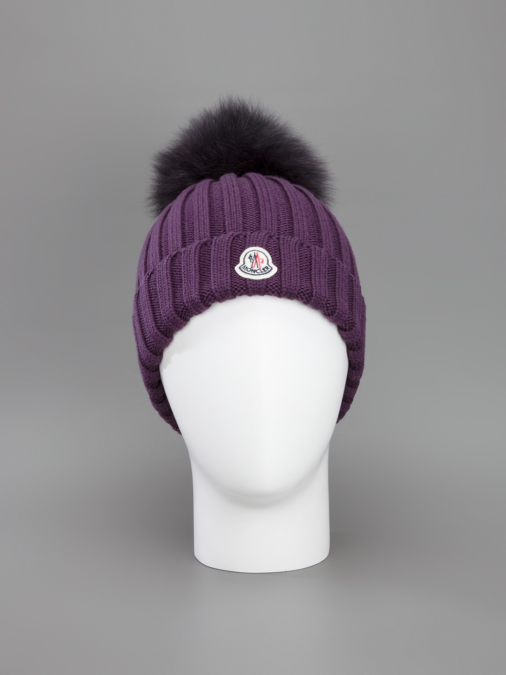 Purple moncler hat clearance
