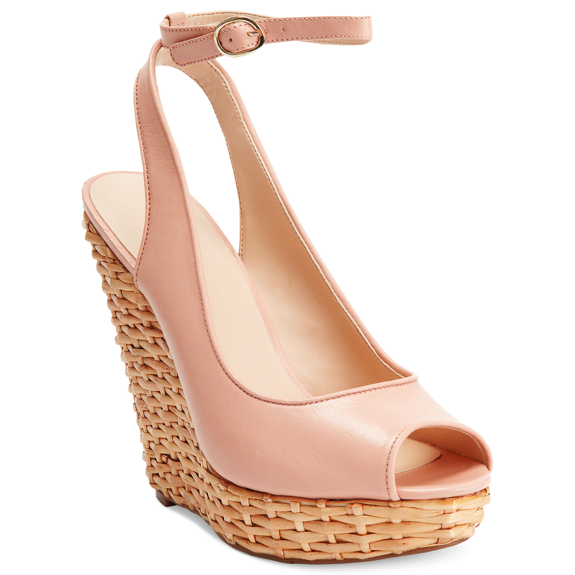 light pink wedge sandals