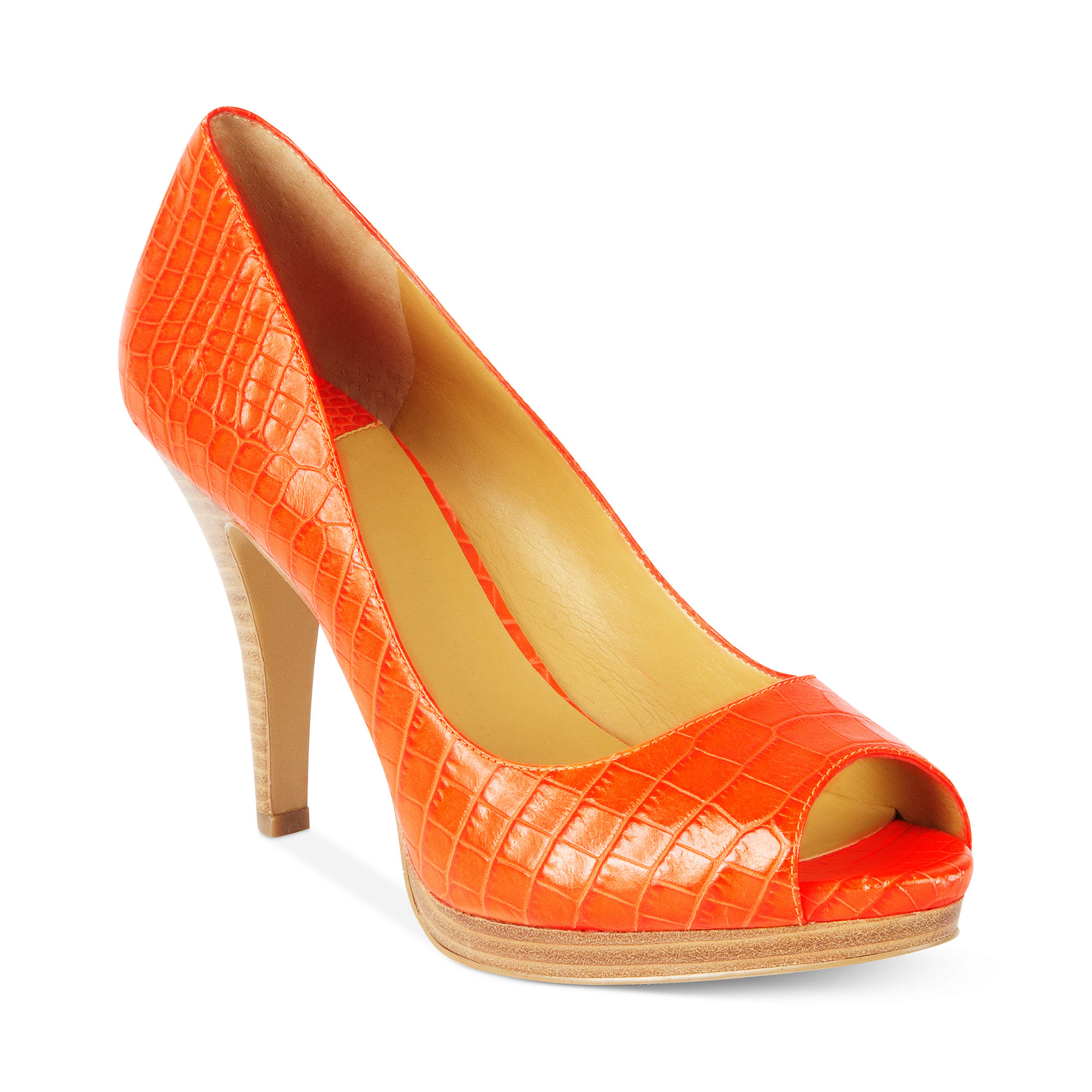 nine west orange pumps