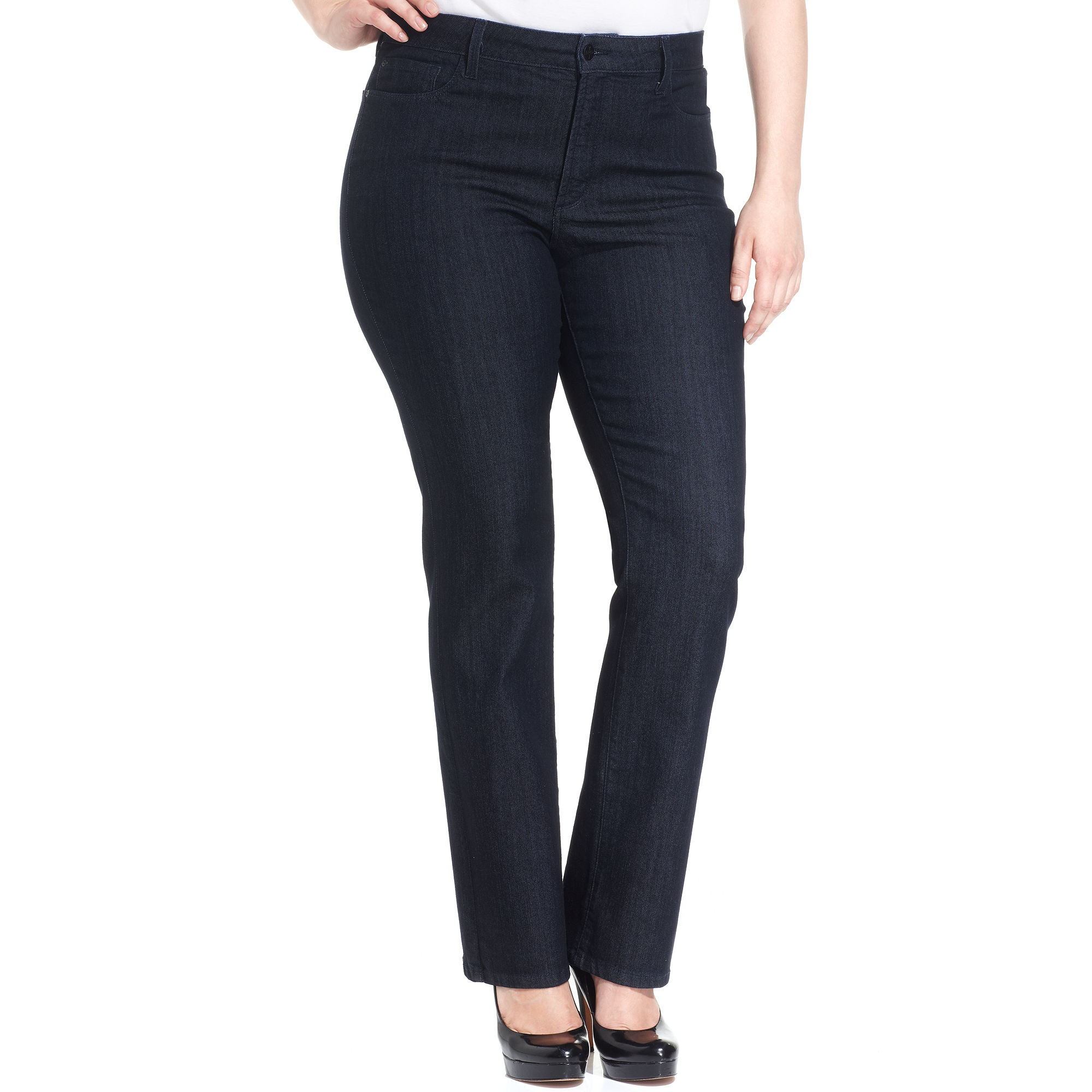 Not Your Daughter's Jeans Jeans Marilyn Straight-leg Dark Enzyme Wash ...