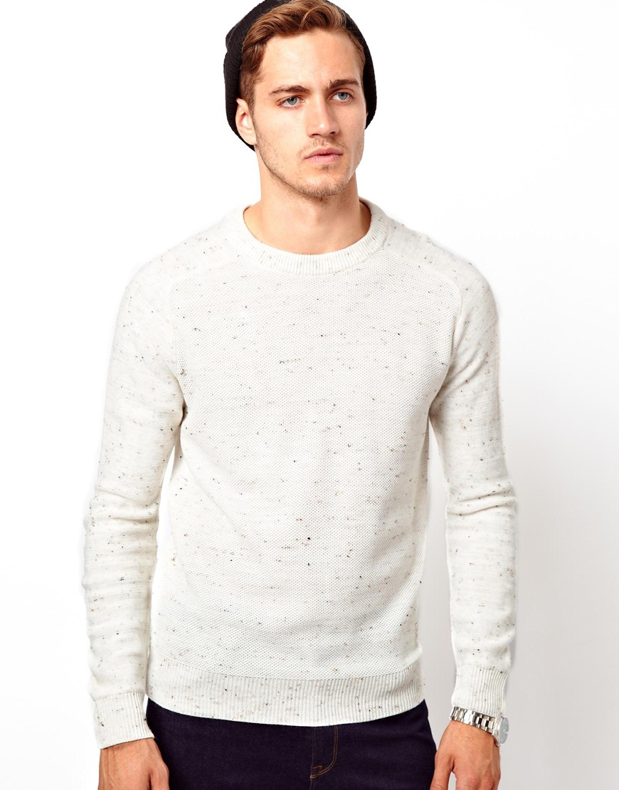 White pullover for men clearance